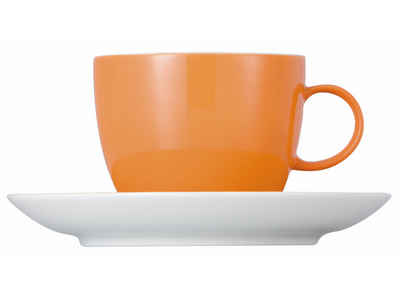 Thomas Porzellan Tasse Sunny Day Orange Kaffeetasse 2tlg., Porzellan