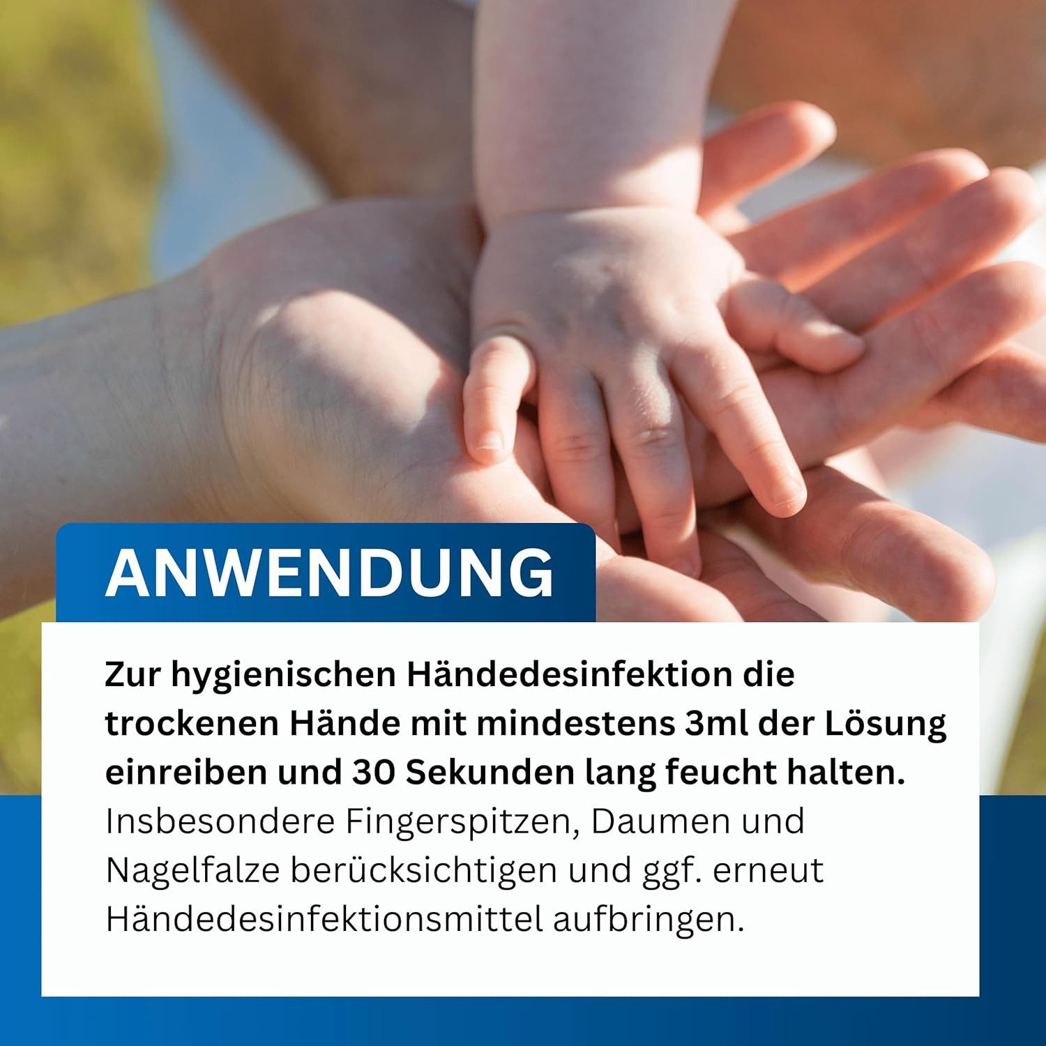 klarfix Hand-Desinfektionsmittel (1-St. 1× 50 ml Hände- & Flächendesinfektionsmittel mit Sprühkopf WHO-konforme Rezeptur)