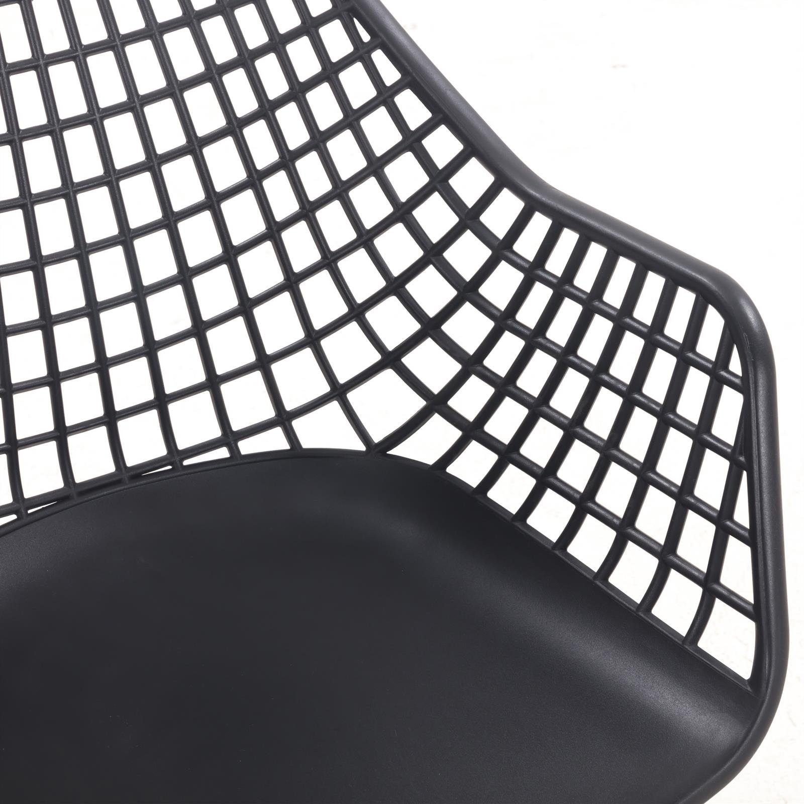 LUCIA Set mit IDIMEX Design Sitz St), schwarz Esszimmerstuhl Stühle Retro (4 Kunsts Esszimmerstuhl 4er Küchenstuhl