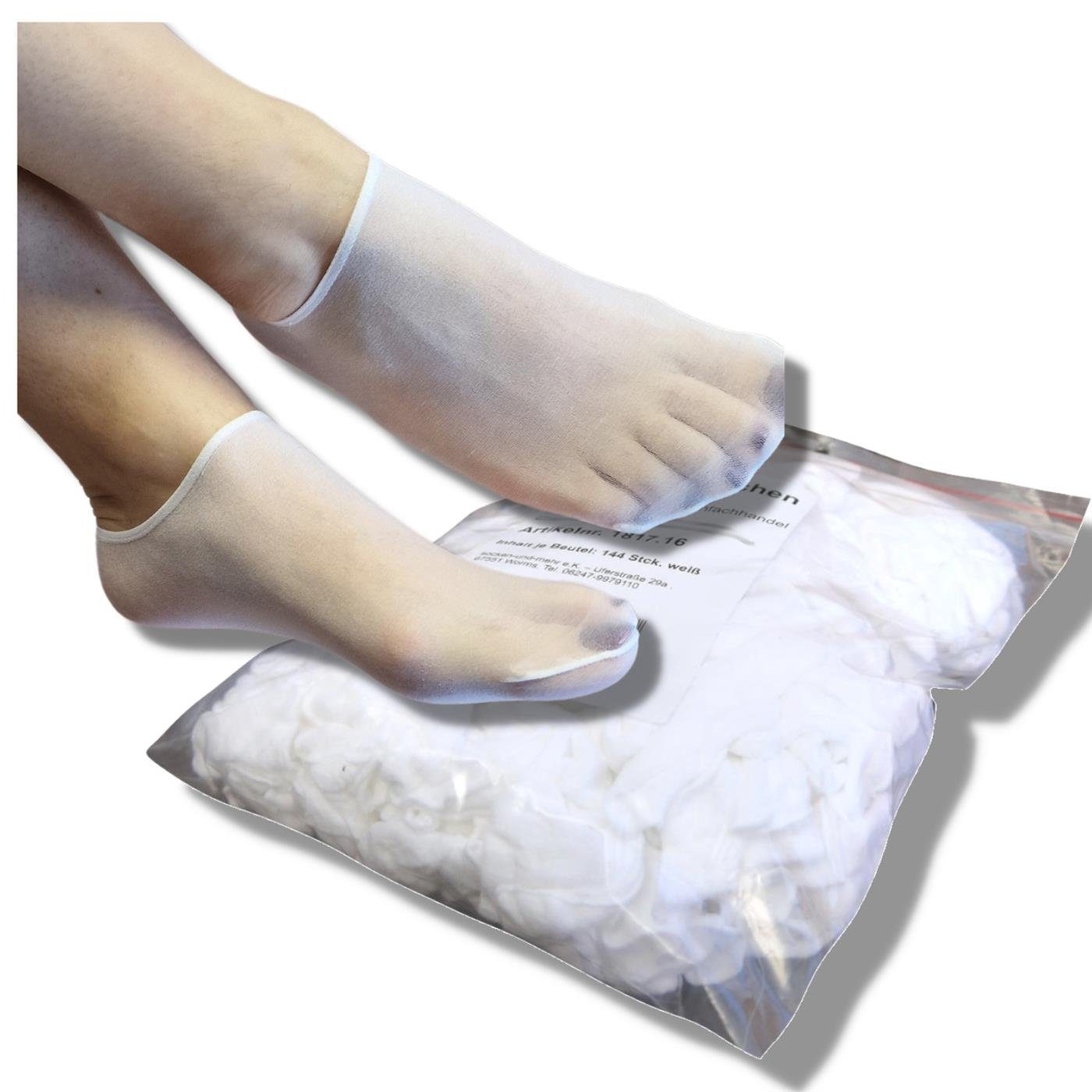 bentini Feinsöckchen Probiersocken im Nachfüllbeutel, weiss, günstig online kaufen