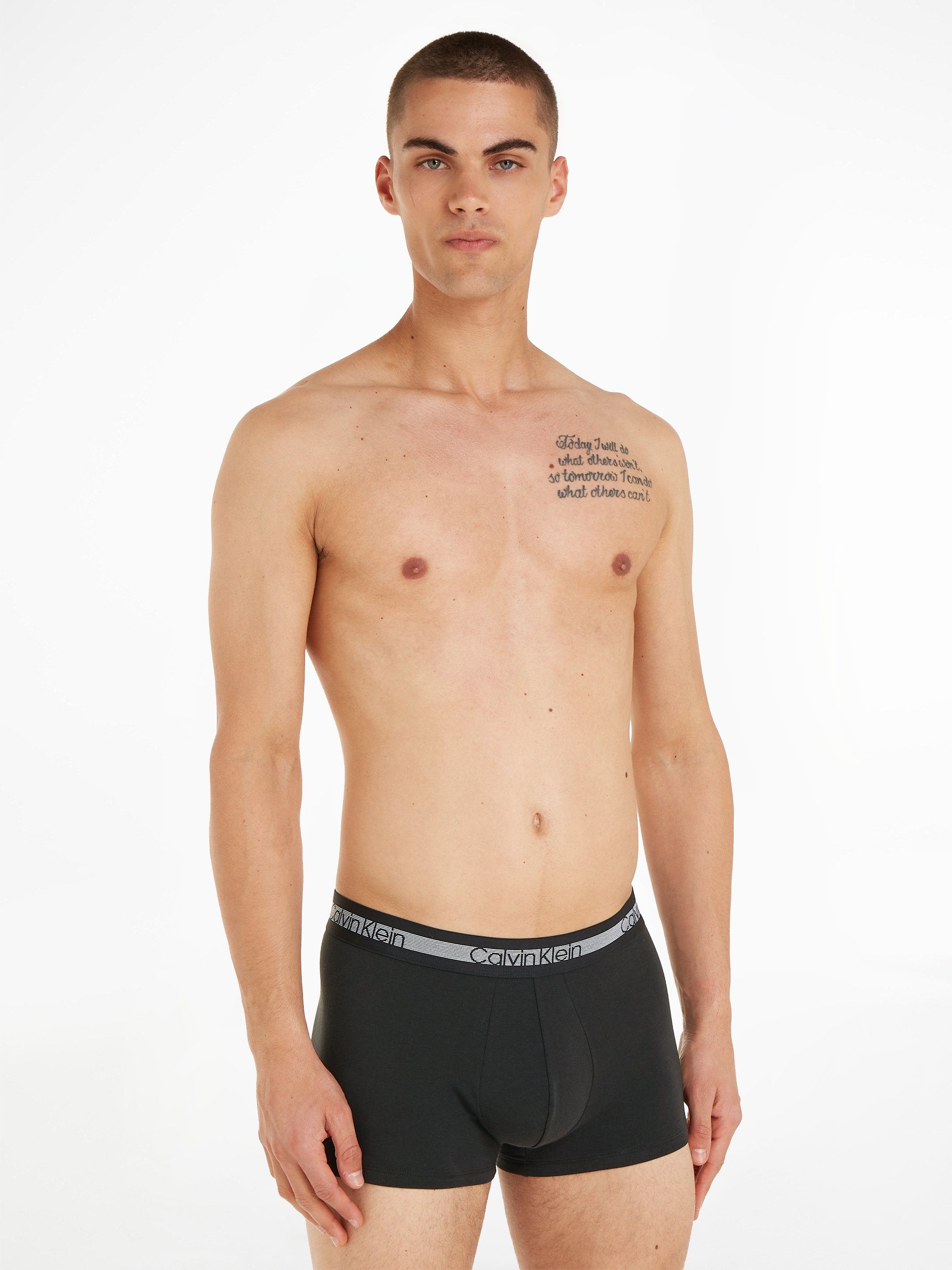 Calvin Klein Underwear Boxer gestreifter Cooling fein (3-St) Taillenbund BLACK