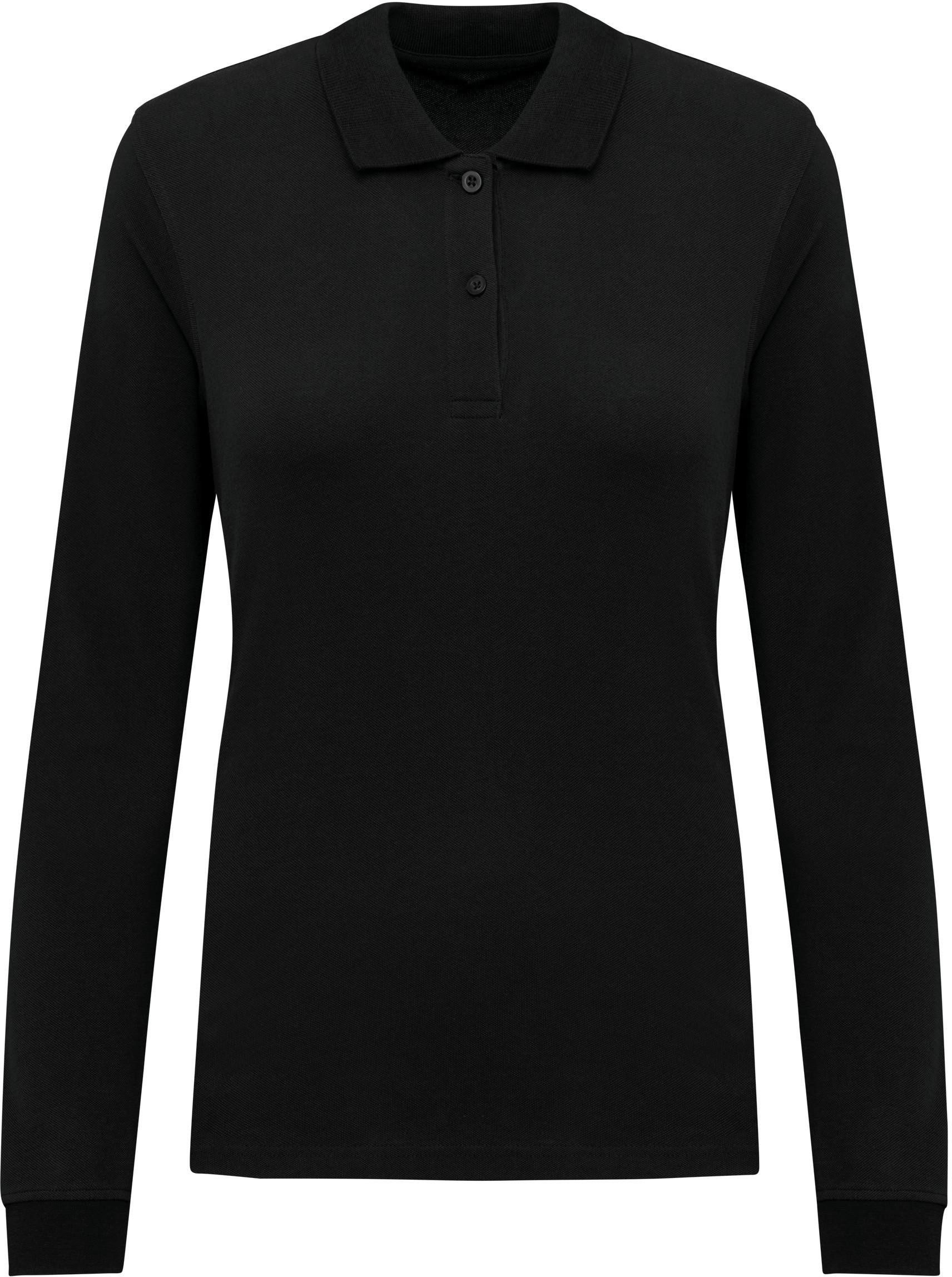 Kariban Langarm-Poloshirt Damen Piqué-Polohemd lange Ärmel Bio180 günstig online kaufen