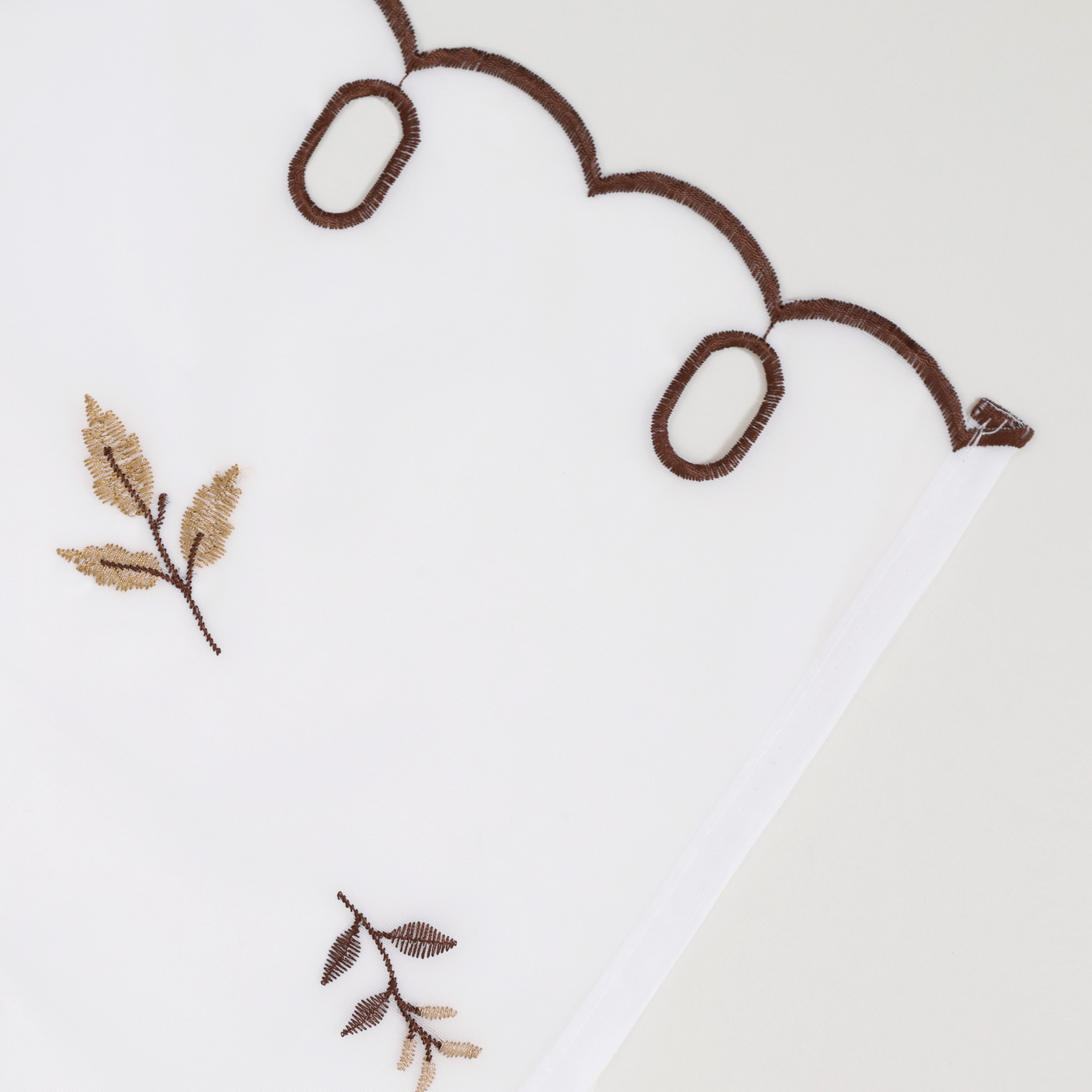 OTTO home Scheibengardine Alphonse (1 St), Durchzuglöcher, transparent, Voile, Bestickt, floral, gemustert, schöne Haptik