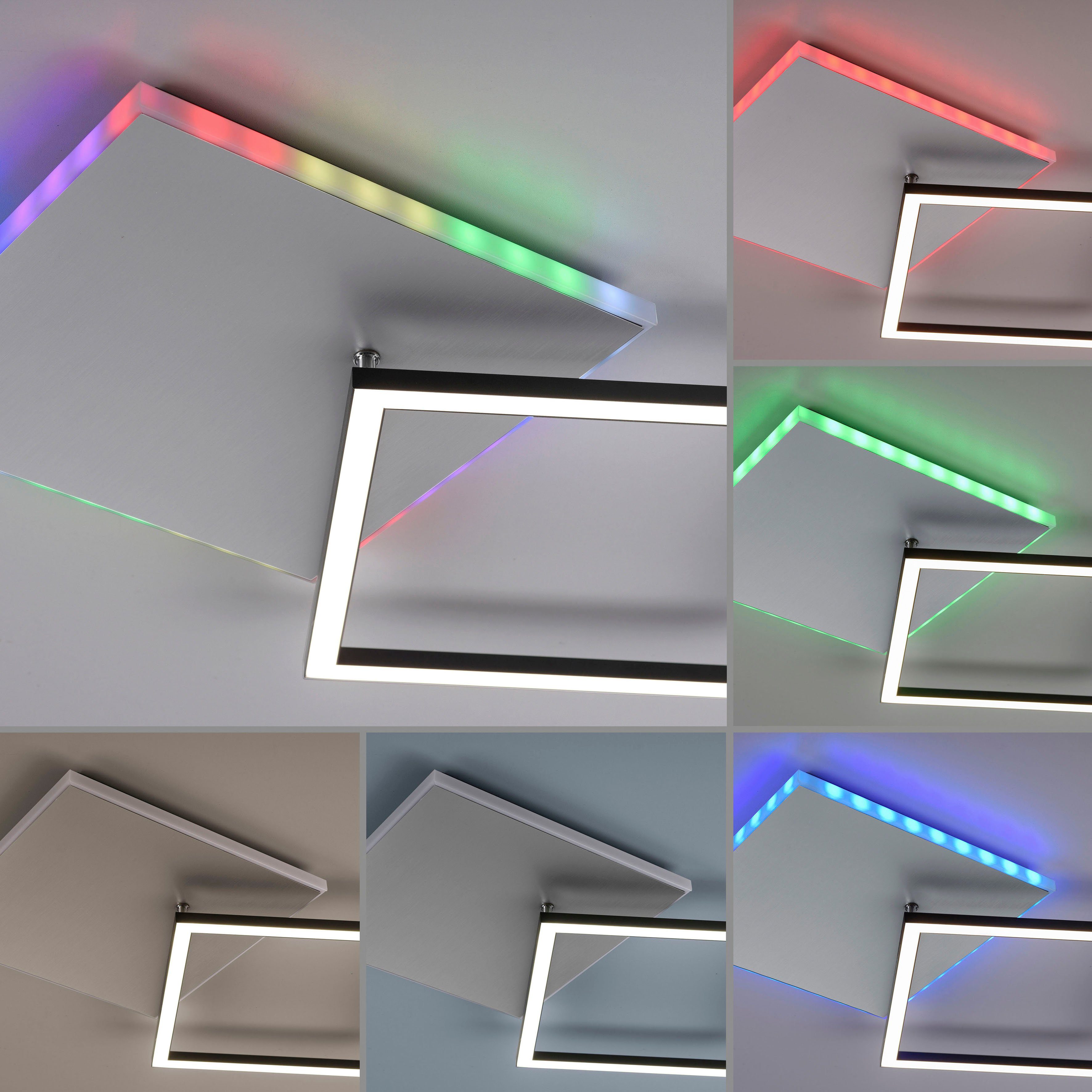 Leuchten Direkt LED Deckenleuchte - fest kaltweiß LED RENDA, integriert, warmweiß