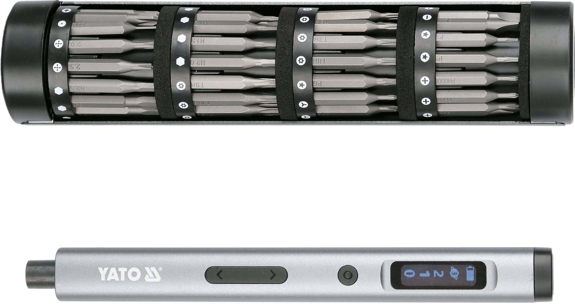 Yato Bit-Schraubendreher Cacciavite a batteria 3,6V, (Präzisions-Bit-Set mit Griff, 61-teilig, Präzisions-Bit-Set mit Griff, 61-teilig)