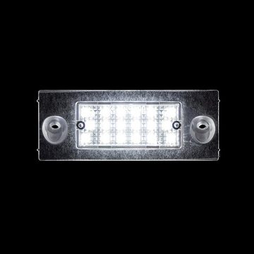 LLCTOOLS KFZ-Ersatzleuchte LED Kennzeichenbeleuchtung Auto, E-geprüft mit geringem Verbrauch, Plug and Play, 2 St., kaltweiß, 6000K, 18 SMD, für Audi A3, Typ 8L - mit CAN-Bus System