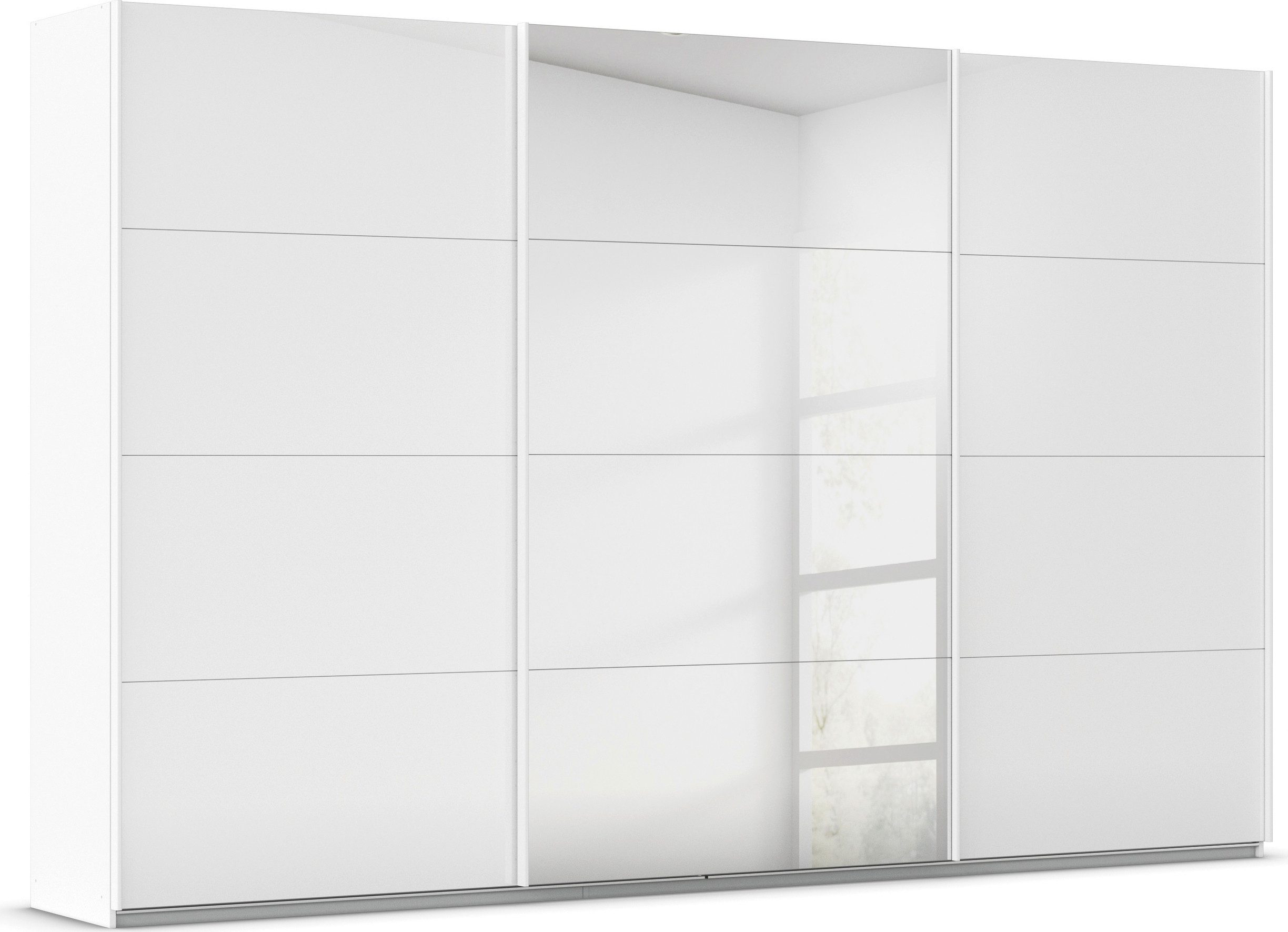 OTTO home Schwebetürenschrank Kleiderschrank Kleiderschränke Schrank Garderobe AGORDO mit Glasfront (Breiten 203/271/315/360 cm, Höhen 210/229 cm) durchdachte Innenausstattung, in 4 Breiten und 2 Höhen MADE IN GERMANY