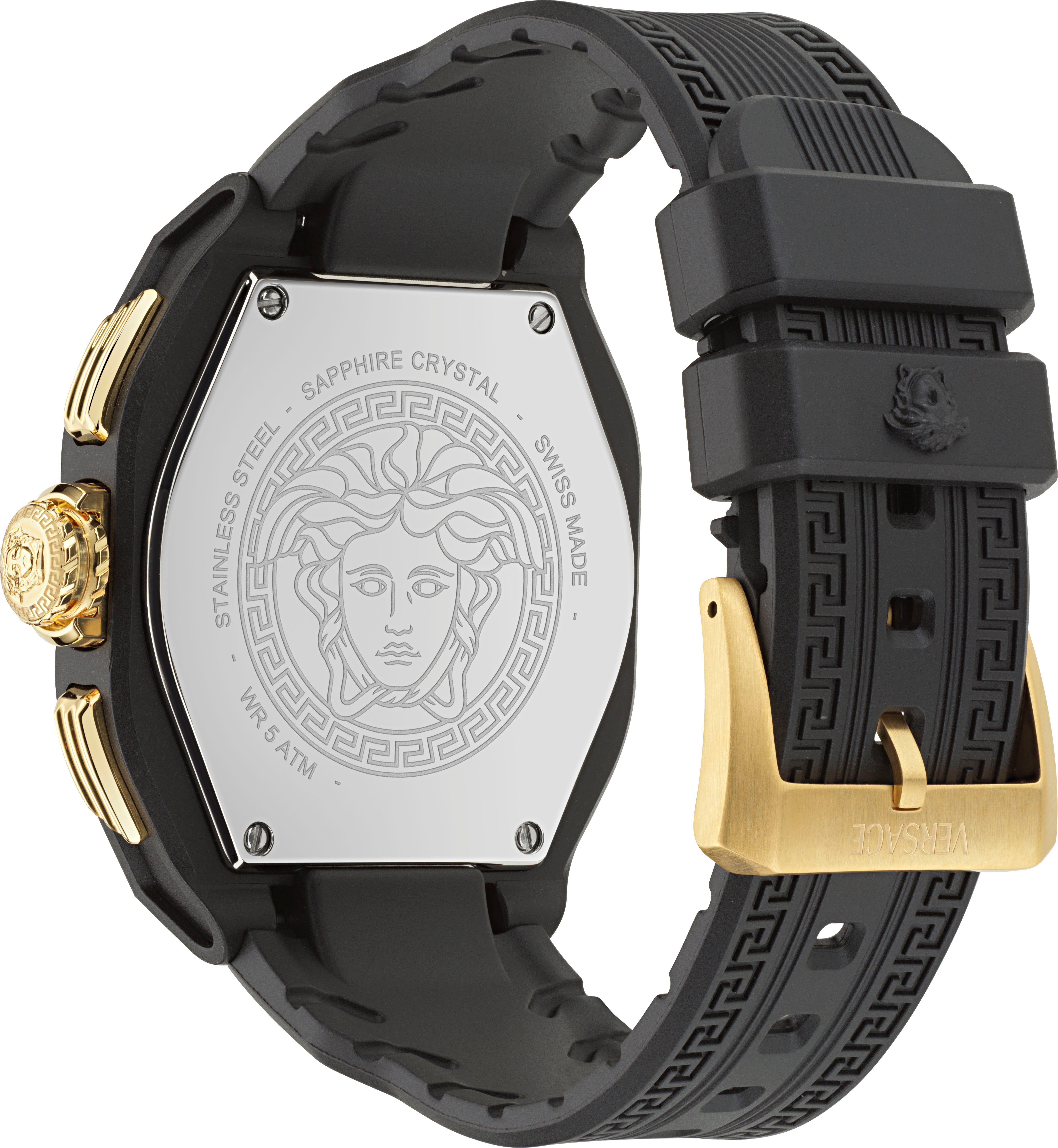 Versace Chronograph V-LEGEND CHRONO VE9L00124, Quarzuhr, Armbanduhr, Herrenuhr, Swiss Made,analog, Tag, Stoppfunktion