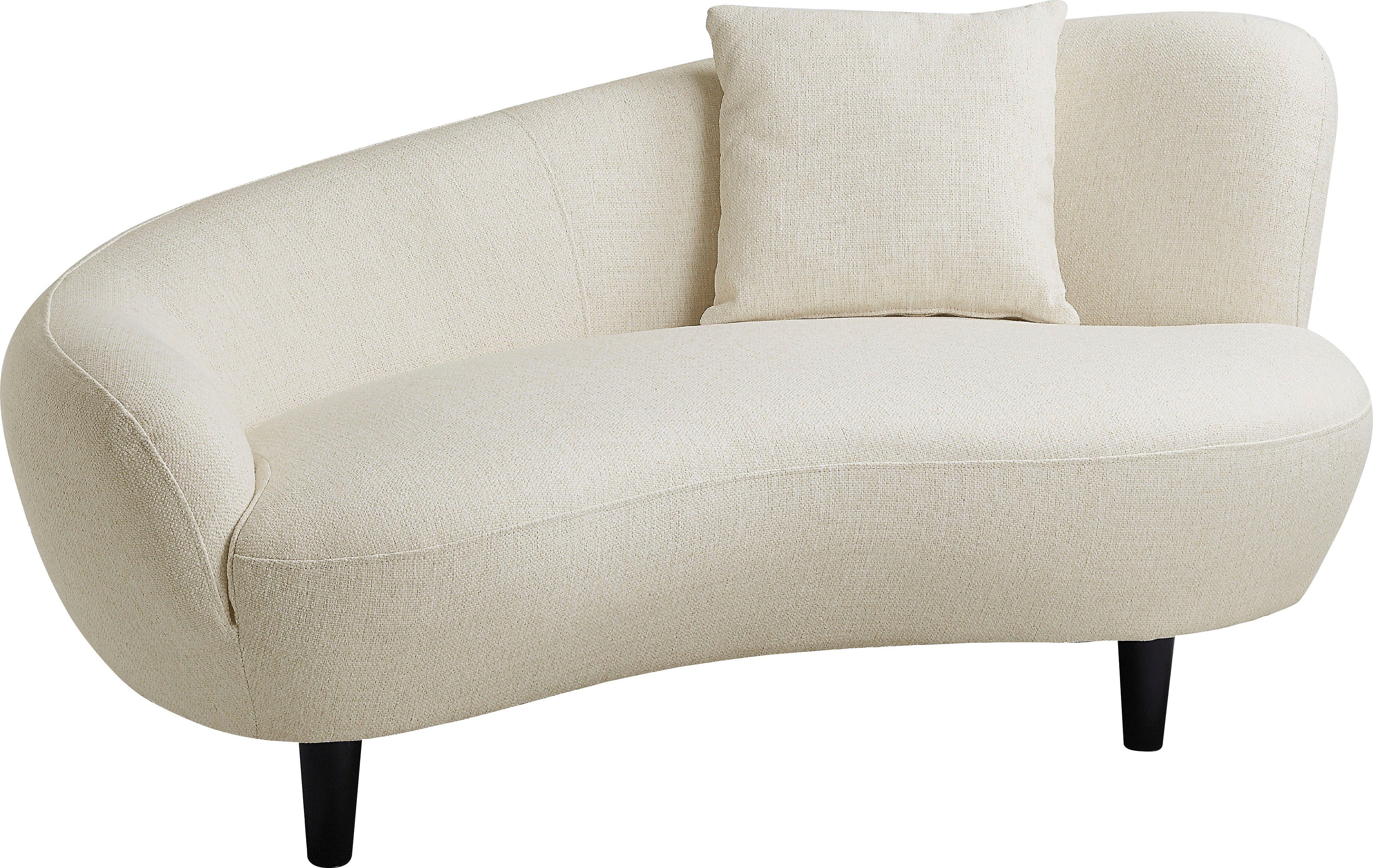 ATLANTIC home collection Chaiselongue Olivia, Nierenform-Sofa mit Zierkisse günstig online kaufen