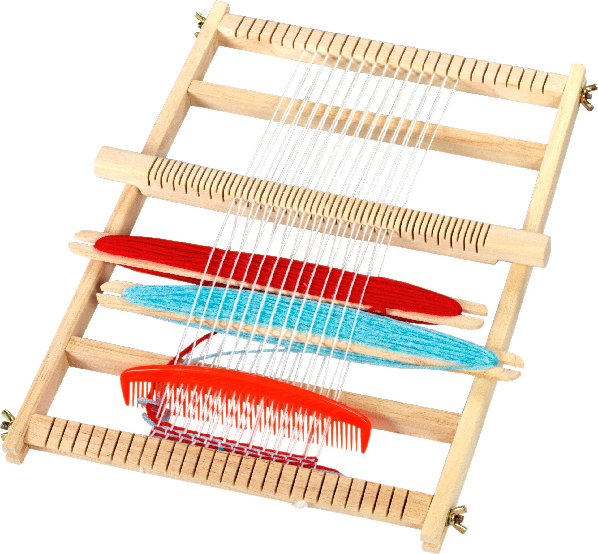 Betzold Lernspielzeug Großer Schul-Webrahmen – 30x40cm Web-Set für Kinder Basteln
