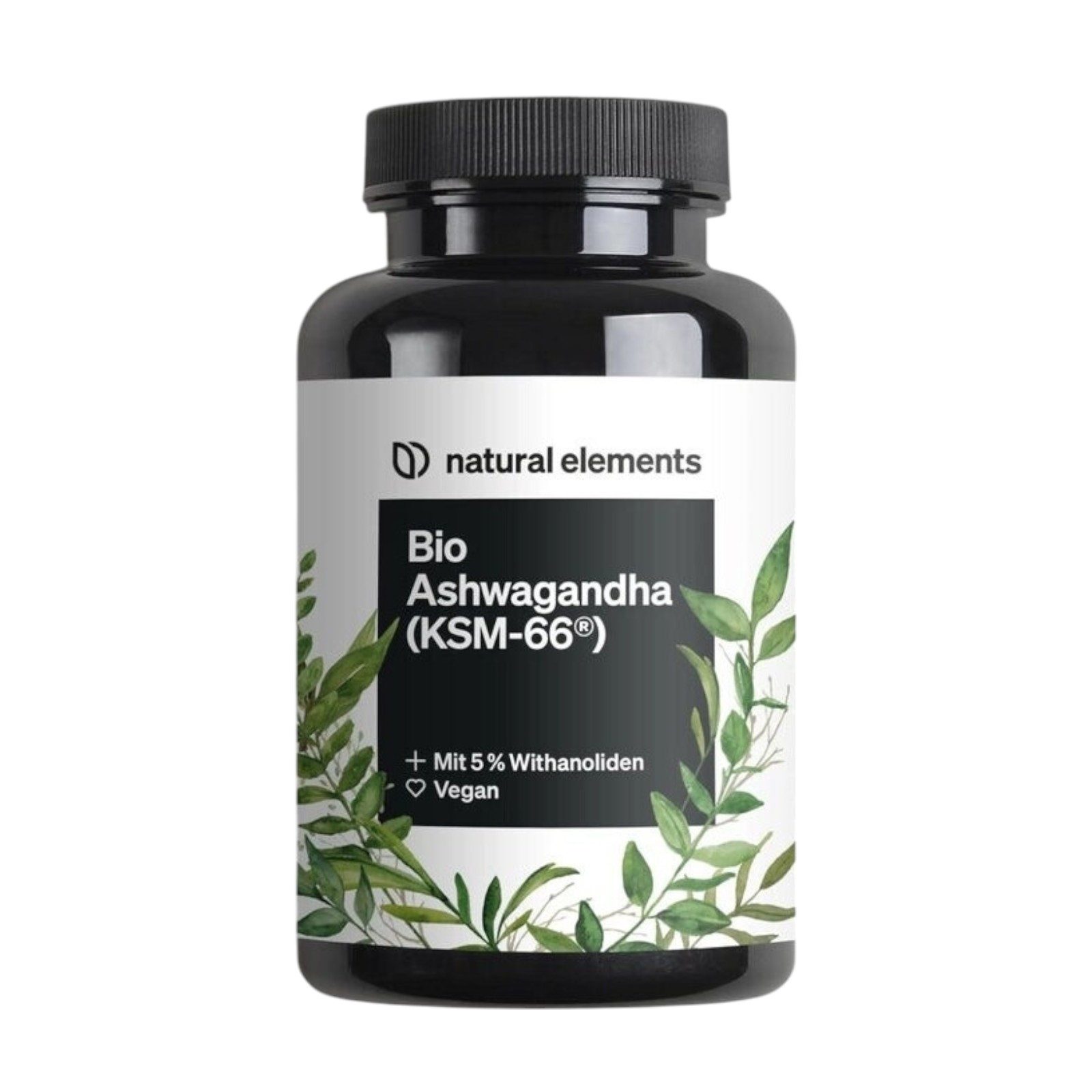 natural elements Bio-Ashwagandha KSM-66® Kapseln (180 Stk) Kapseln