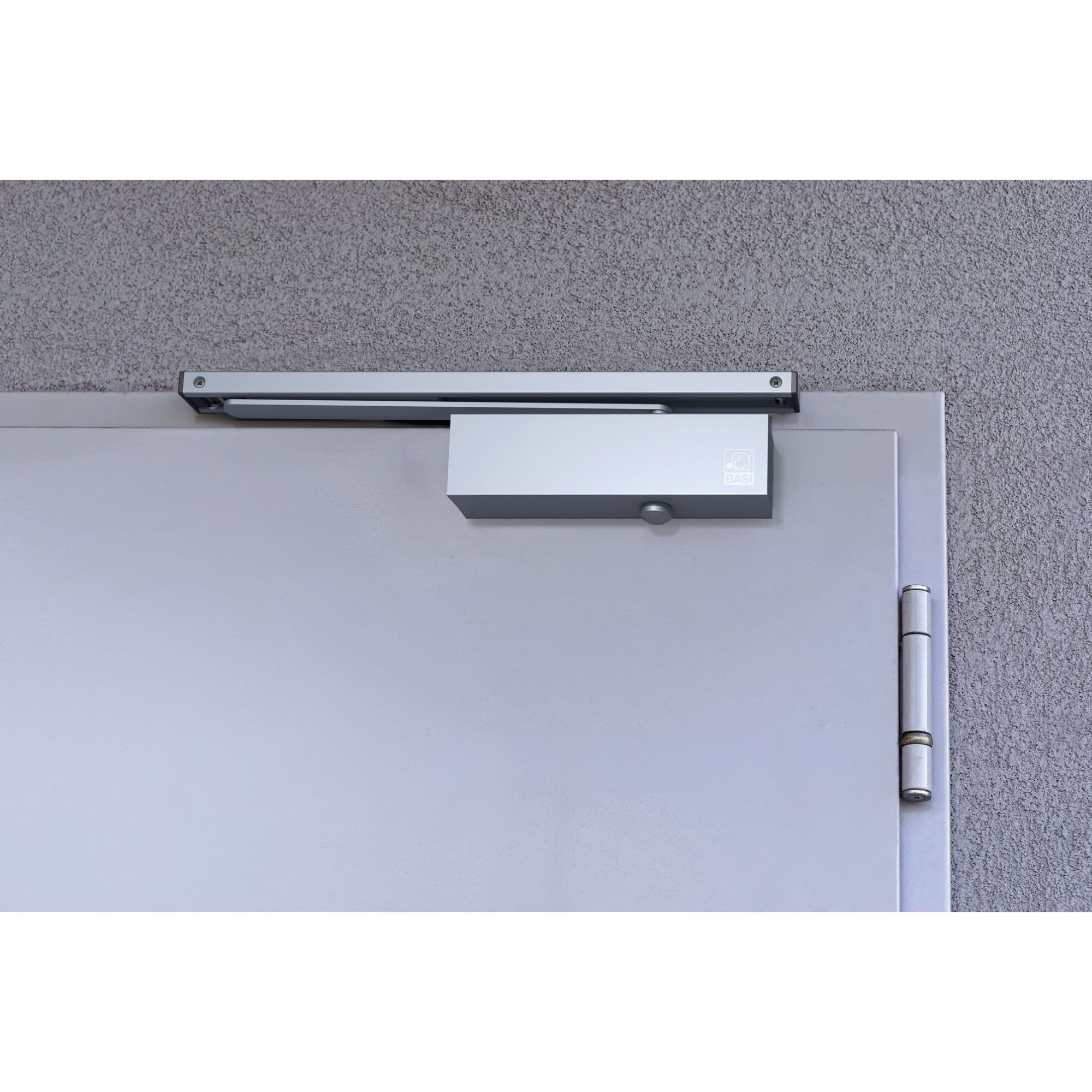 BASI Türschließer Schließkraft nach EN 1154 (EN 3), (Packung), Gleitschiene und Feststelleinheit, Türen bis 95 cm, 60 KG, DIN R/L