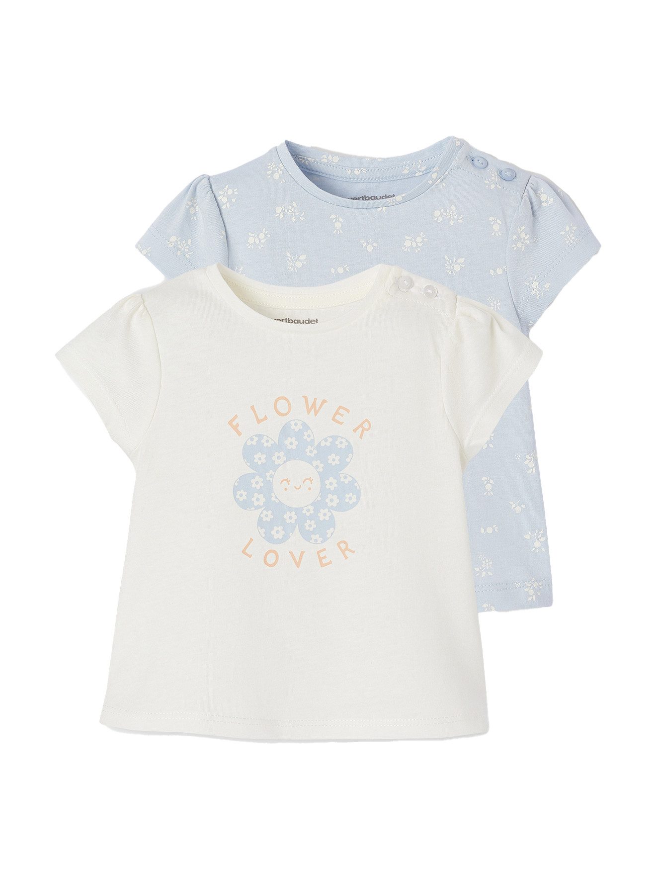 T-Shirt 2er-Pack Baby T-Shirts BASIC bedruckt