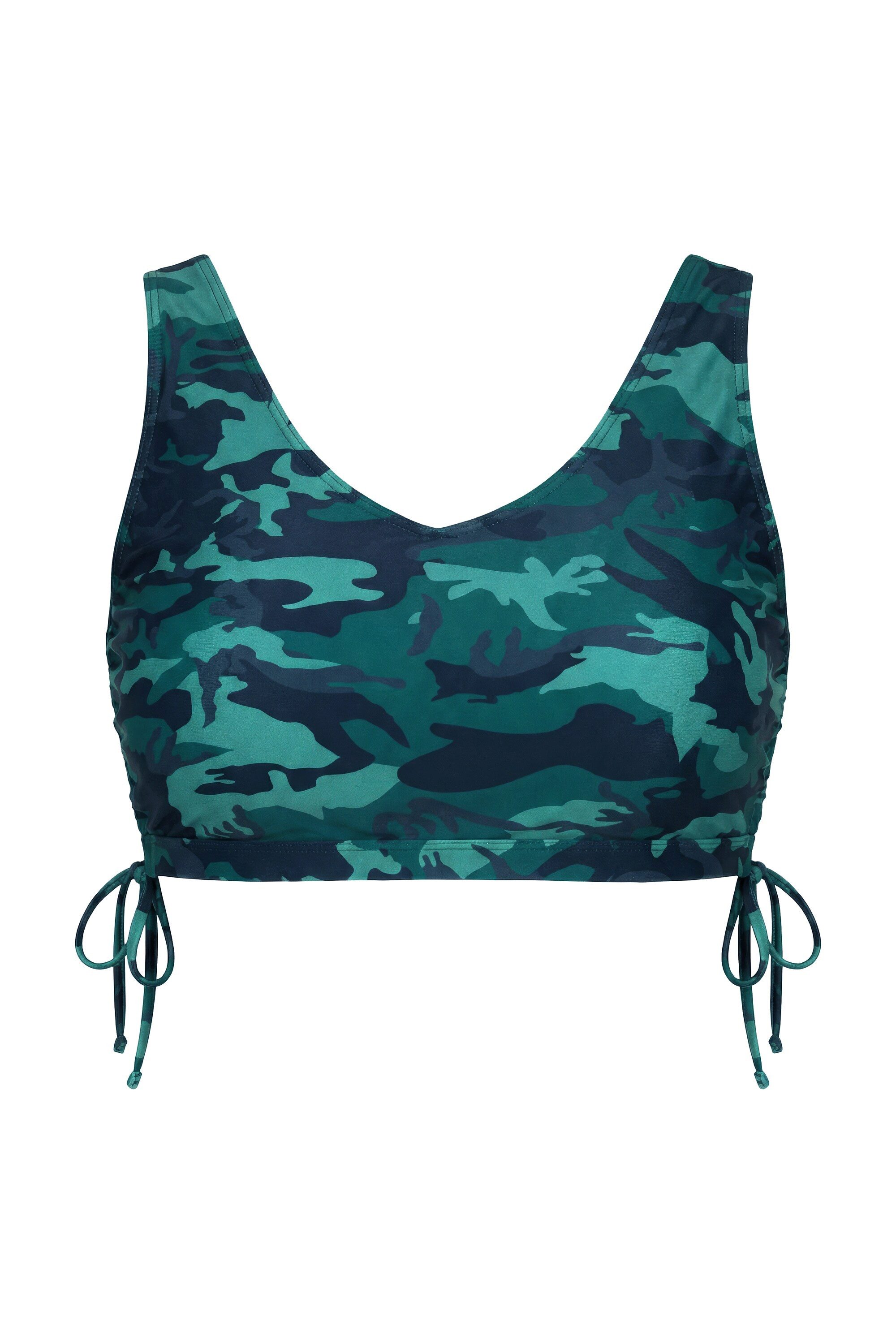 Studio Untold Soft-BH Bikini-Top Camouflage Raffbänder Softcups günstig online kaufen