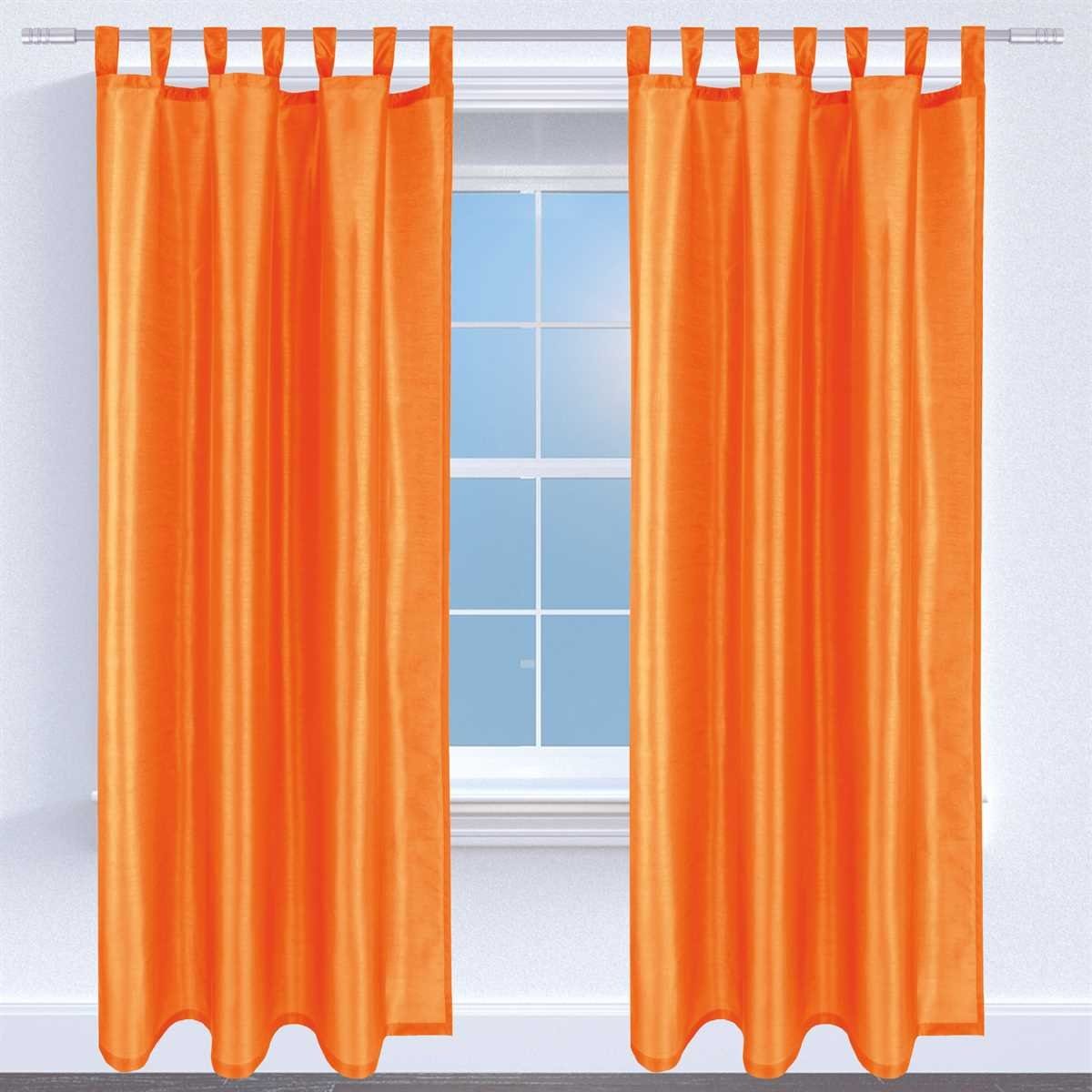 Vorhang, Arsvita, Orange Schlaufen Fertiggardine vielen Blickdichter in Alessia (2 Schlaufen mit Größen St), Dekoschal und (Schlaufenschal), Farben Microfaser, blickdicht