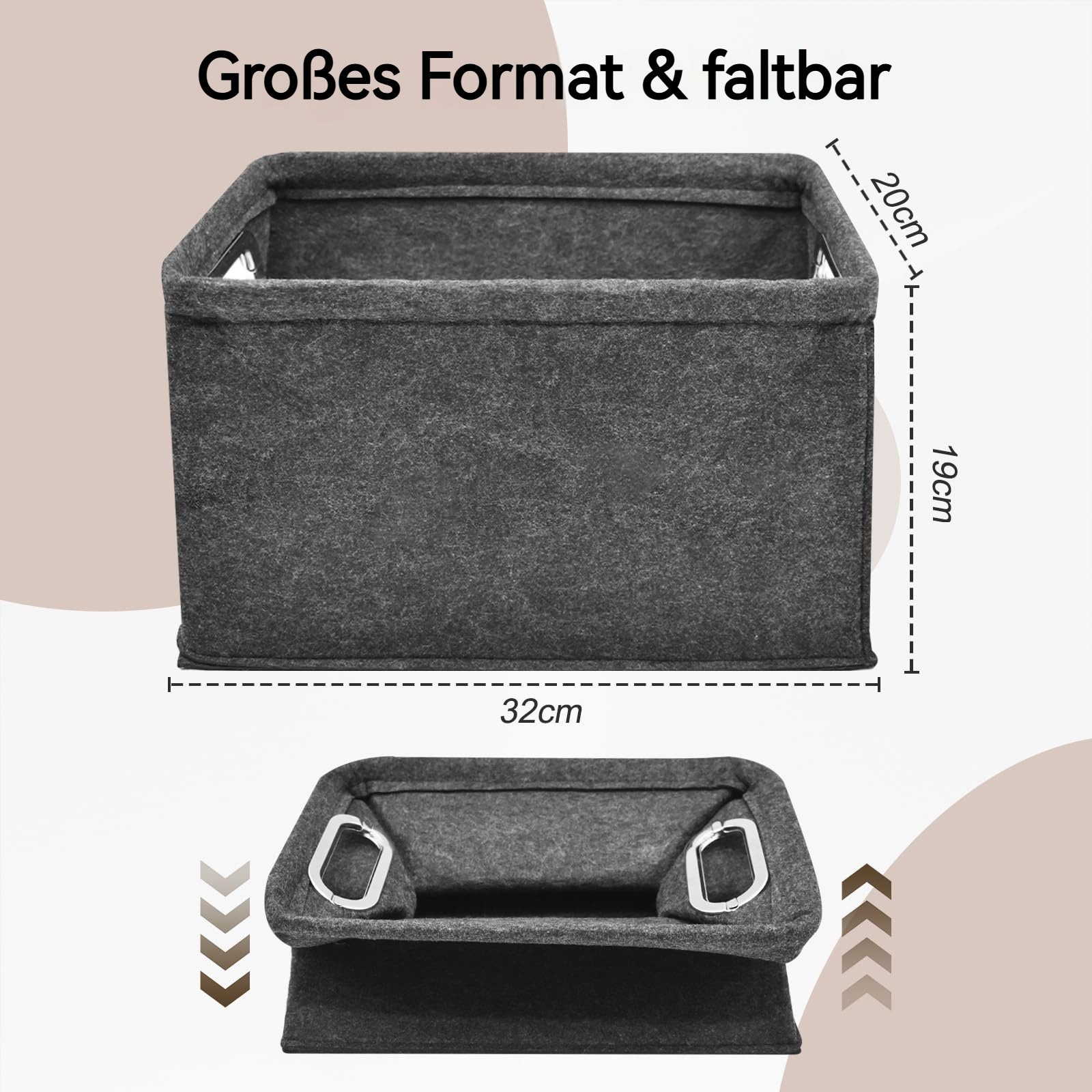 BlingBin Aufbewahrungsbox 2 Stück Aufbewahrungsbox mit günstig online kaufen