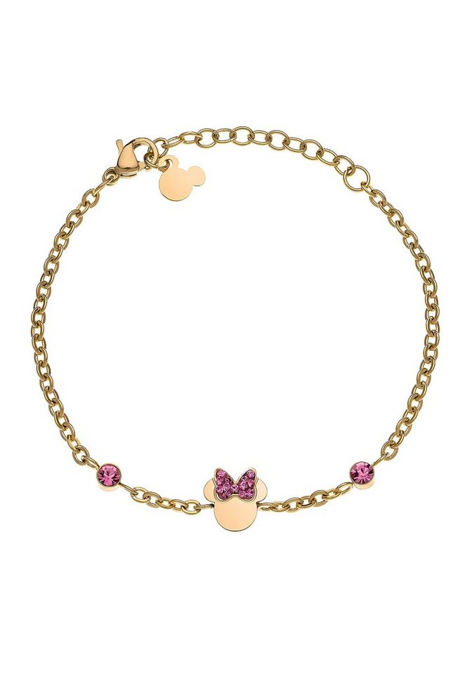DISNEY Jewelry Silberarmband Disney Mädchen-Armband Edelstahl Kristall,  Modern