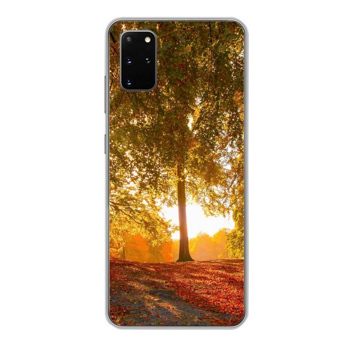 MuchoWow Handyhülle Herbst - Licht - Wald Phone Case Handyhülle Samsung Galaxy S20 Plus Silikon Schutzhülle