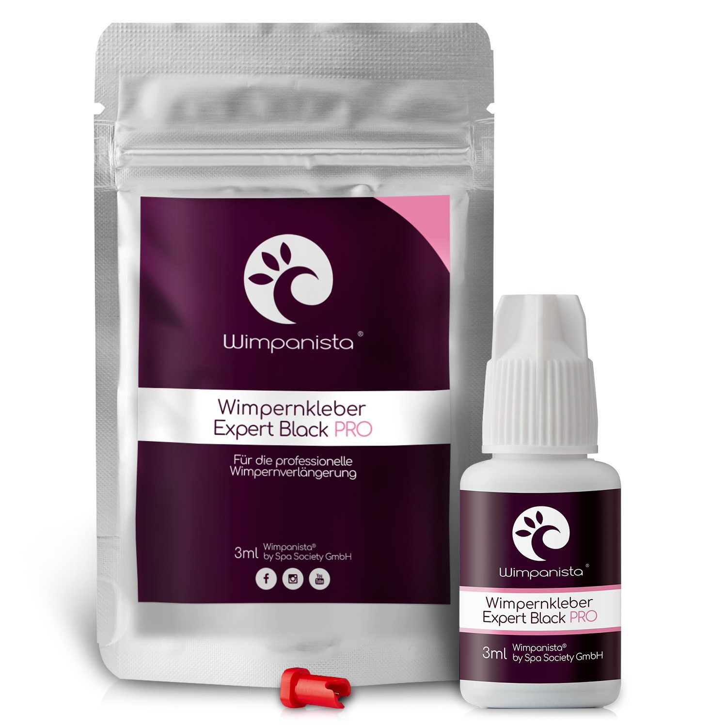 Wimpanista Wimpernkleber Expert Black PRO. Trocknungszeit 0.5-1 Sek., für die professionelle Wimpernverlängerung