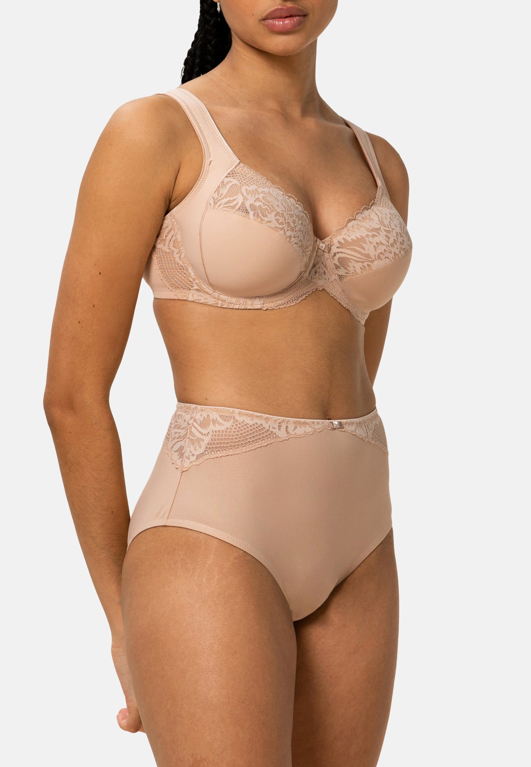 Triumph Bügel-BH Modern Lace Bügel-BH feinen - Cotton (1-tlg) Bügel-BH Spitzendetails Neutral mit + Beige W02