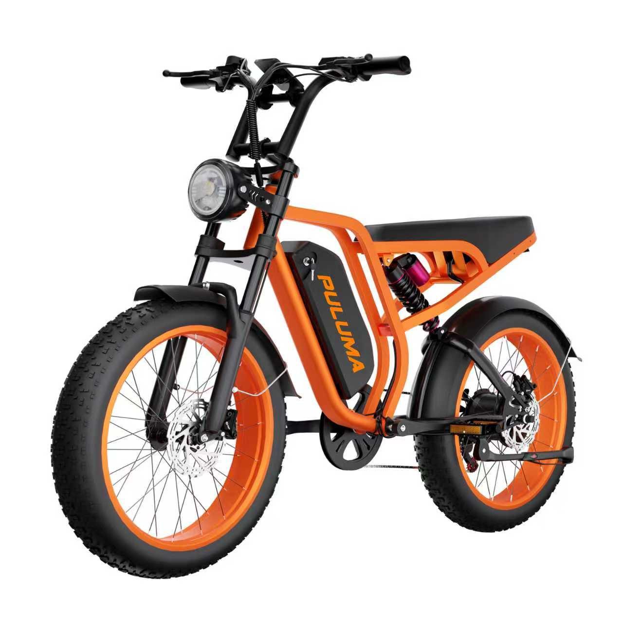 Vankel E-Bike Mountainbike SU8 E-Fahrrad Damen u. Herren 1040 WH Pedelec, 52V 20AH 150 km, Kettenschaltung, Heckmotor, 1040 Wh, (Beleuchtungsset mit Batterieladegerät, Batterieschlüssel, Werkzeug), Offroad-E-Bike mit hydraulischen Bremsen, Vollfederung