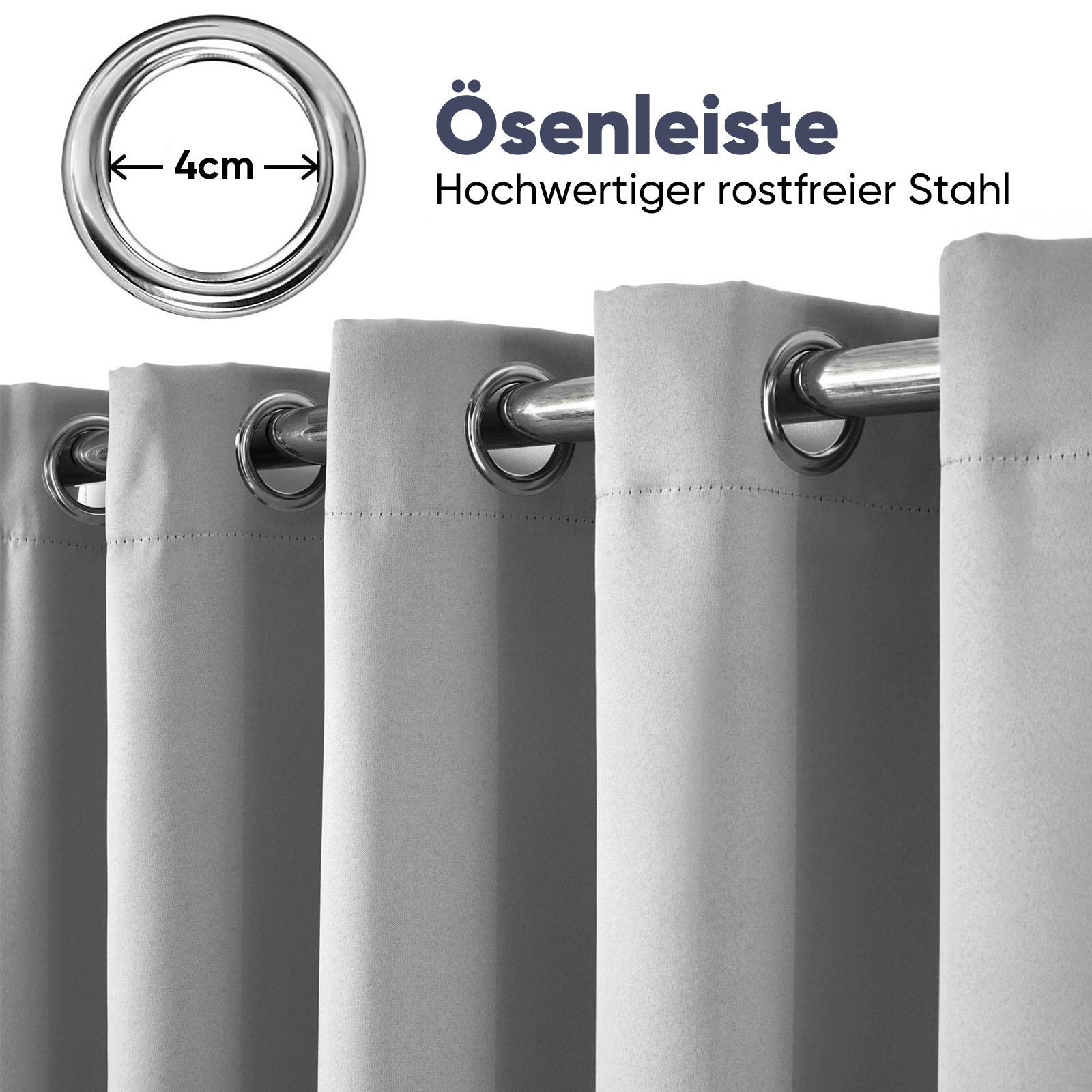 Sekey Gardine Verdunkelungsvorhang Blickdicht Polyester mit Thermofunkltion günstig online kaufen