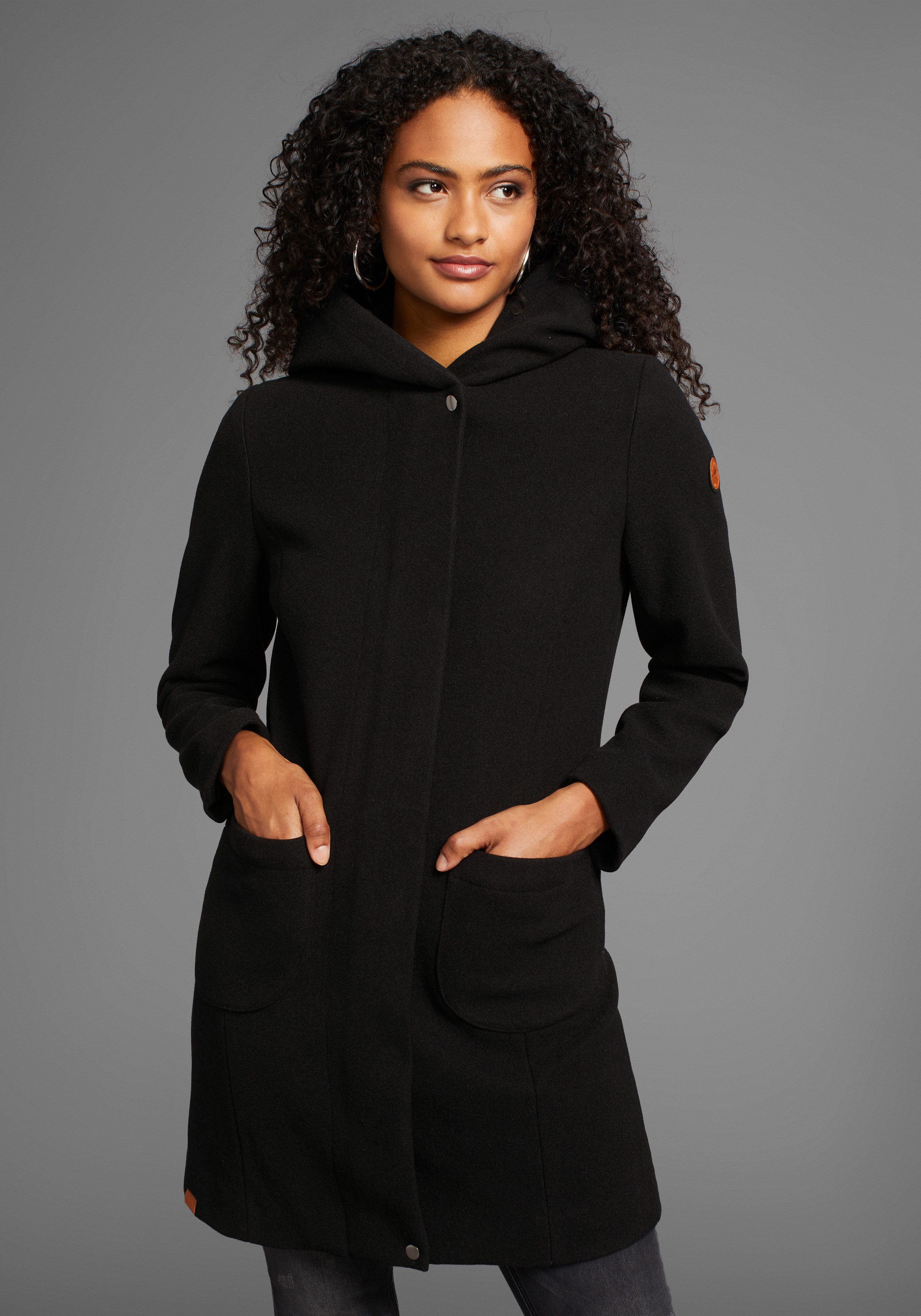 KangaROOS Kurzmantel, mit großer Kapuze und mit Fleece gefüttert günstig online kaufen