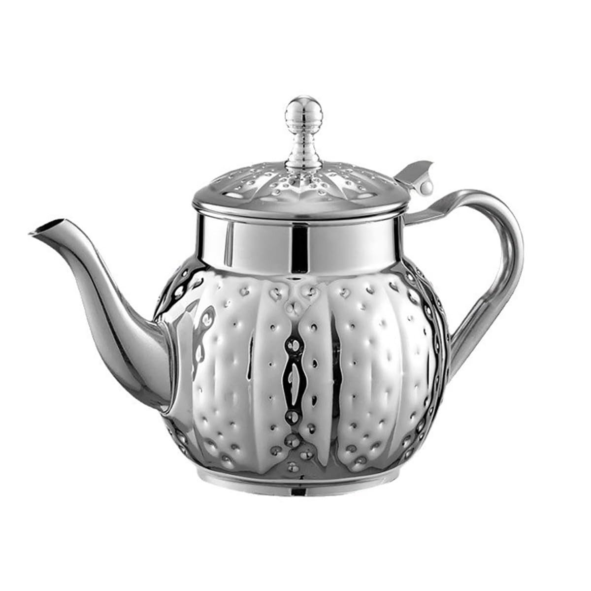 Tekoo Teekanne Edelstahl-Wasserkessel 0,8l für Tee, mit Hammerschlag-Design, Präziser Ausguss, schnelle Erwärmung, ergonomisch, leicht zu reinigen
