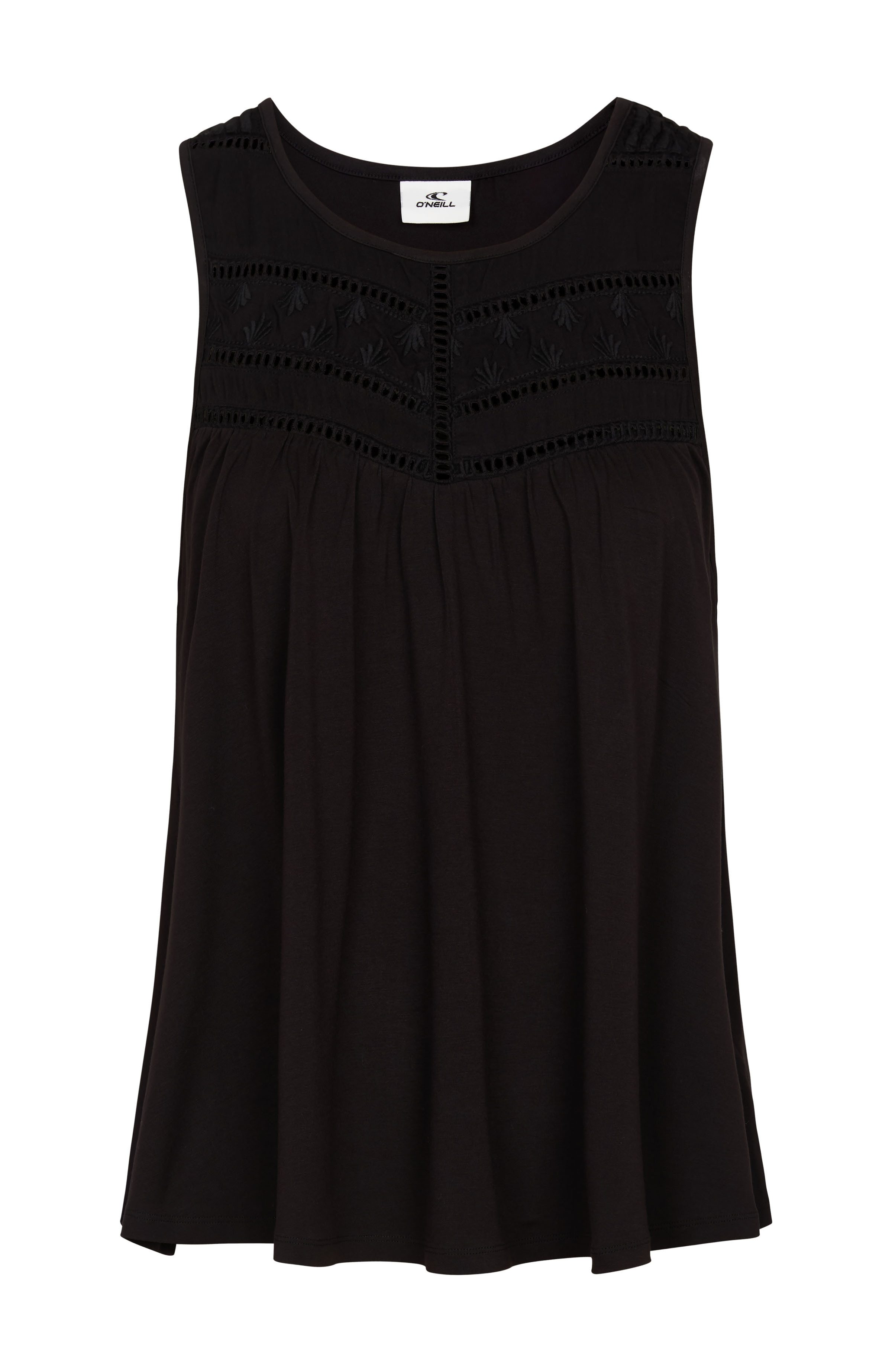 O'Neill Tanktop ESSENTIALS TOKEENA EMBROIDERY TANK mit bestickten Einsätzen am U-Ausschnitt, aus Viskose und Elasthan – Bild 5 von 5