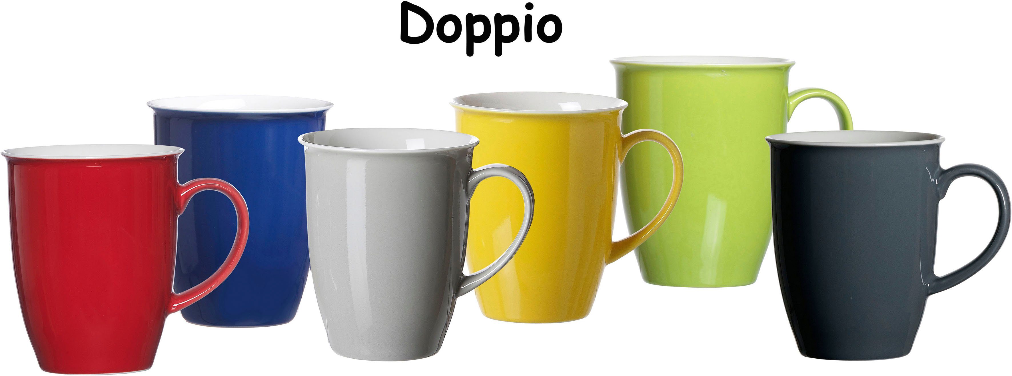 Ritzenhoff & Breker Becher Doppio, 4-tlg., Porzellan, 4-teilig