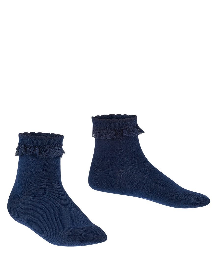 FALKE Socken Tagessocke Romantic Lace (höchster Tragekomfort, Baumwolle) marineblau
