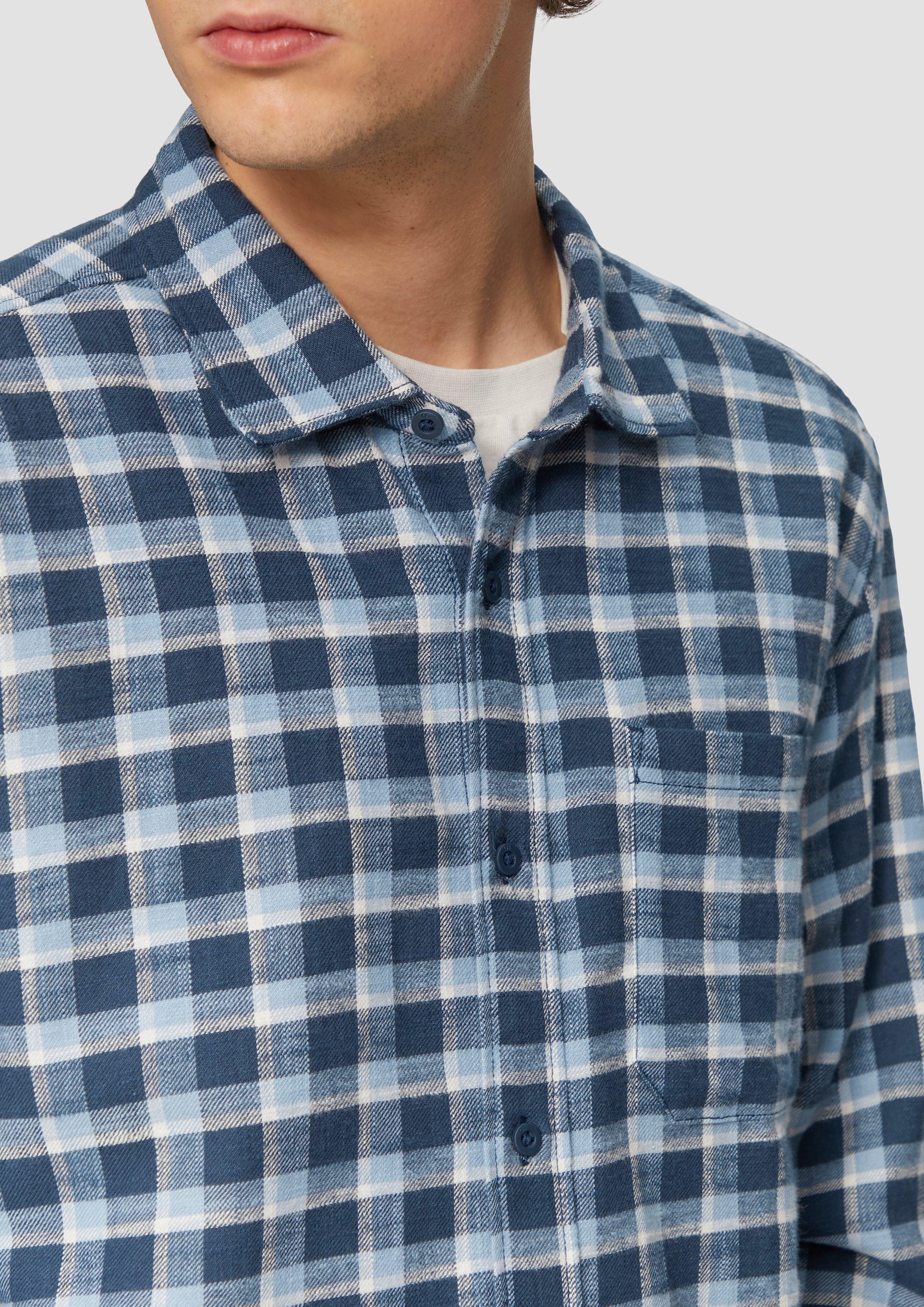 QS Langarmhemd Regular Fit: Flanellhemd mit günstig online kaufen