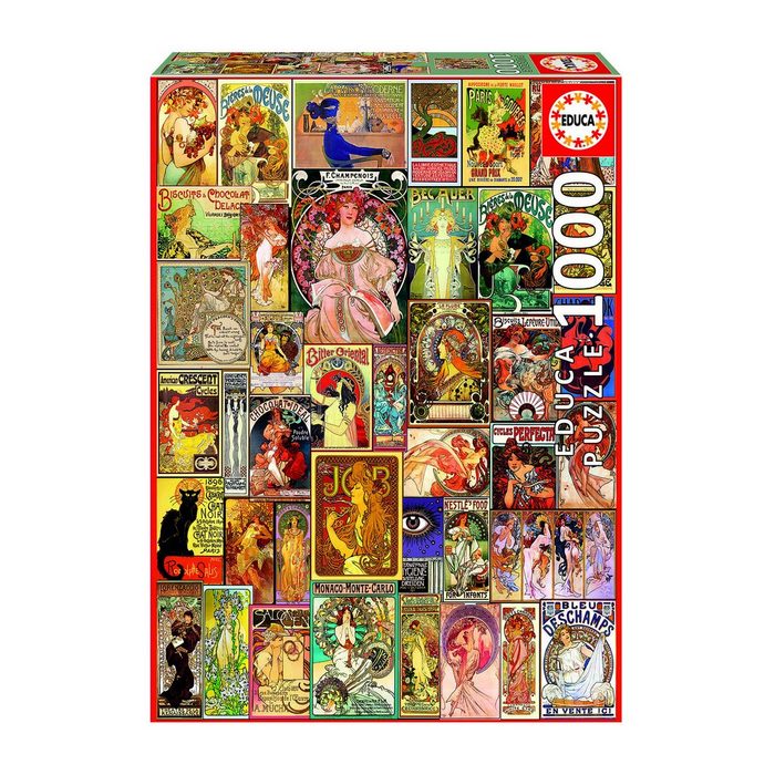 Educa Puzzle Jugendstil-Collage 1000 Puzzleteile