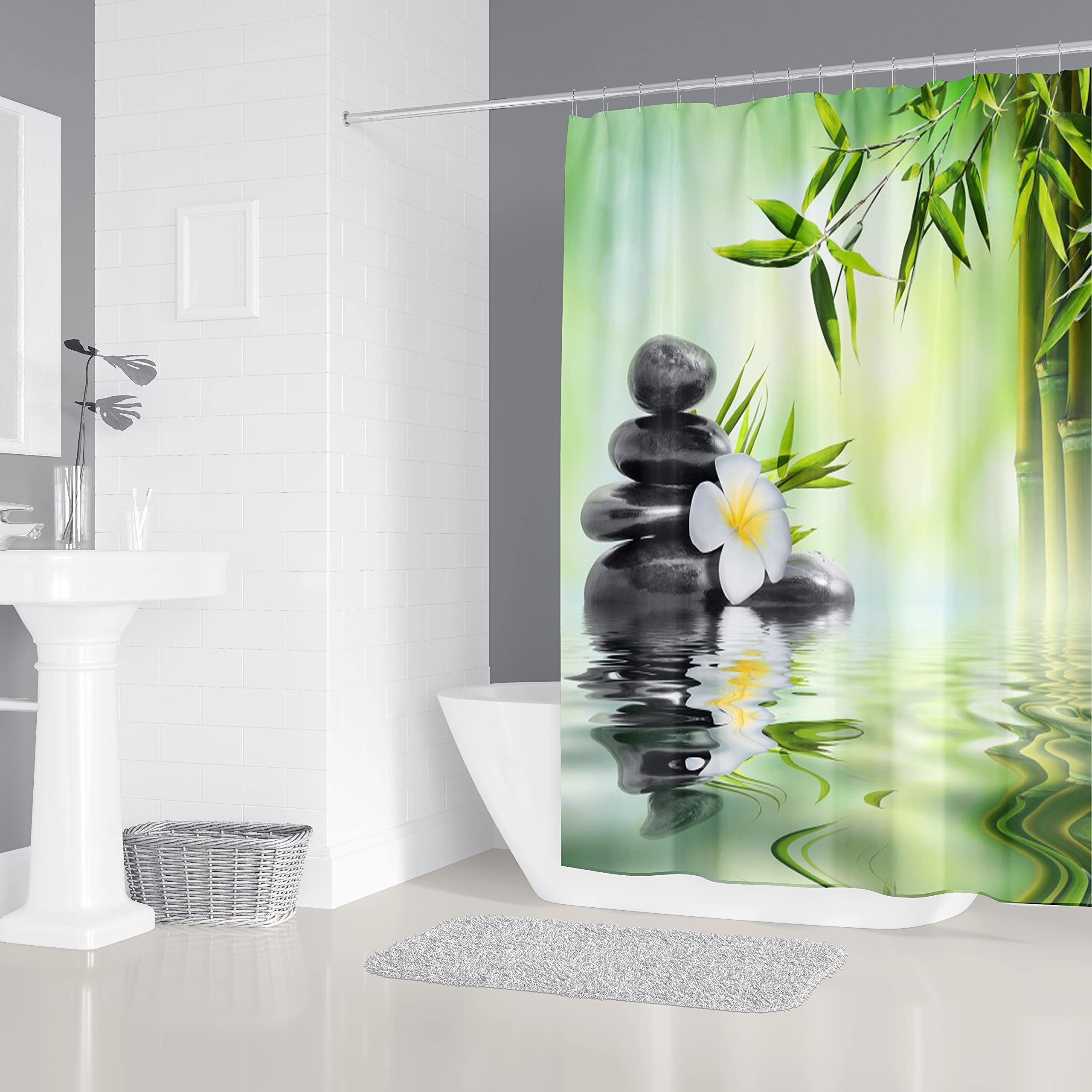 M&W DAS DESIGN Duschvorhang 180x200cm Shower curtains Anti schimmel Waschbar Breite 200 cm