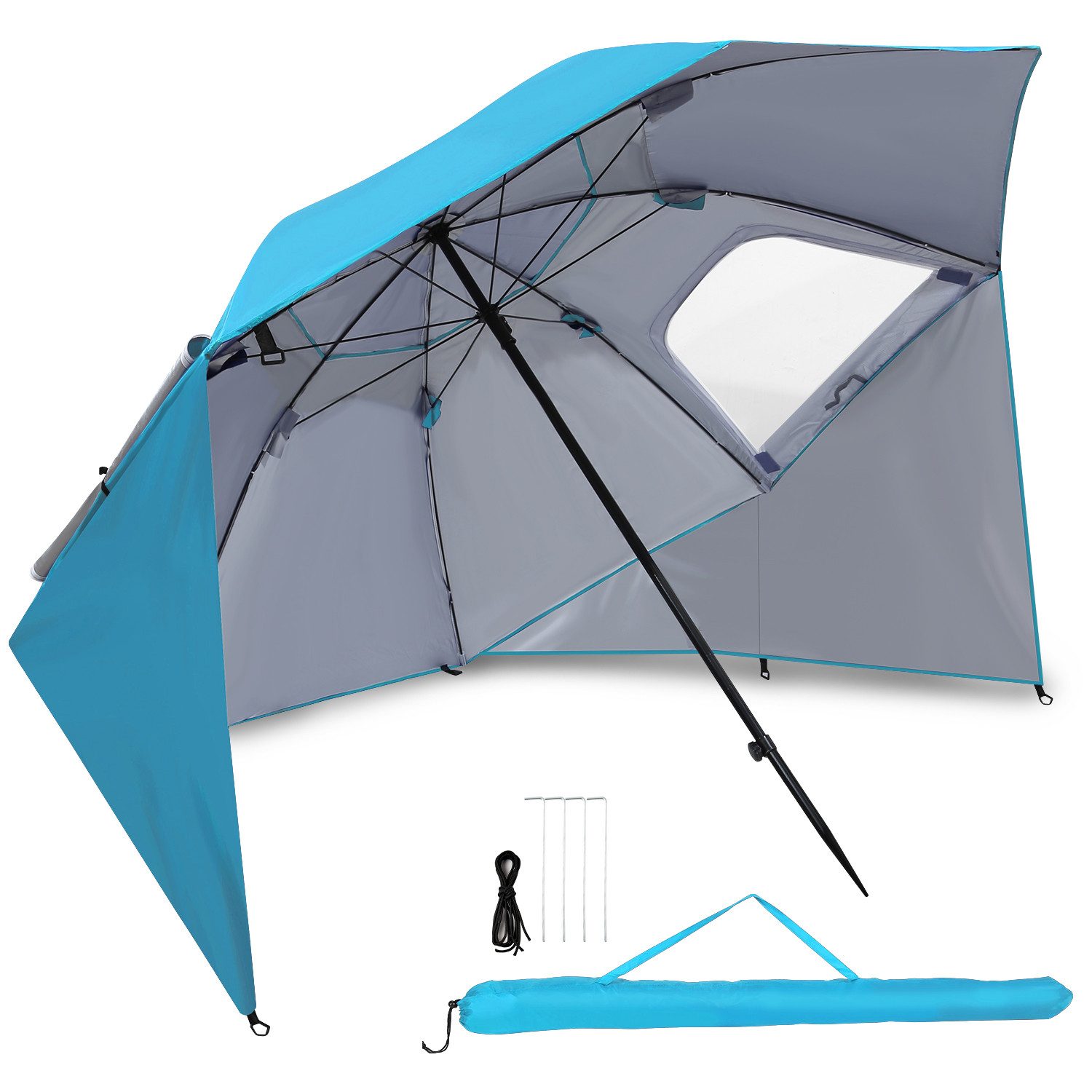 Clanmacy Sonnenschirm Strandschirm 210cm UV Schutz günstig online kaufen