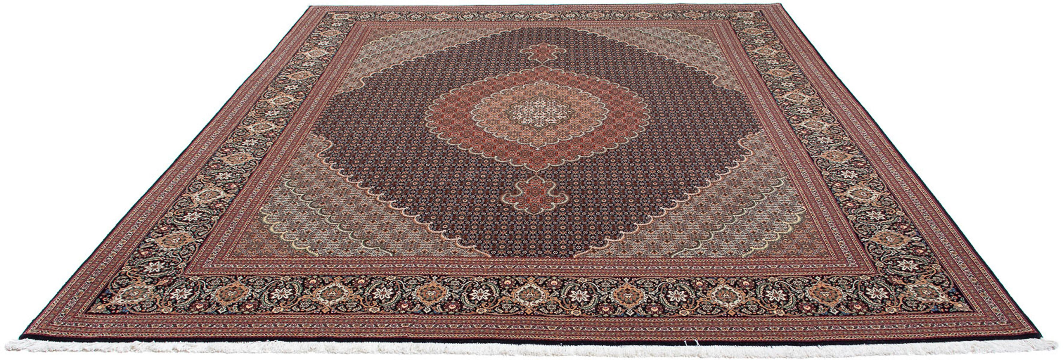 Orientteppich Perser - Täbriz - 303 x 250 cm - hellbraun, morgenland, rechteckig, Höhe: 10 mm, Wohnzimmer, Handgeknüpft, Einzelstück mit Zertifikat