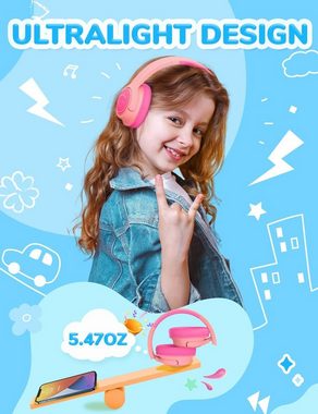 iclever für Kinder Mit 3.5 mm Jack Headset (Stilvolles Design in verschiedenen Farben für persönlichen Ausdruck., mit Kabel 85dBA Sichere Lautstärke, Stereo Sound, Over Ear Faltbare)