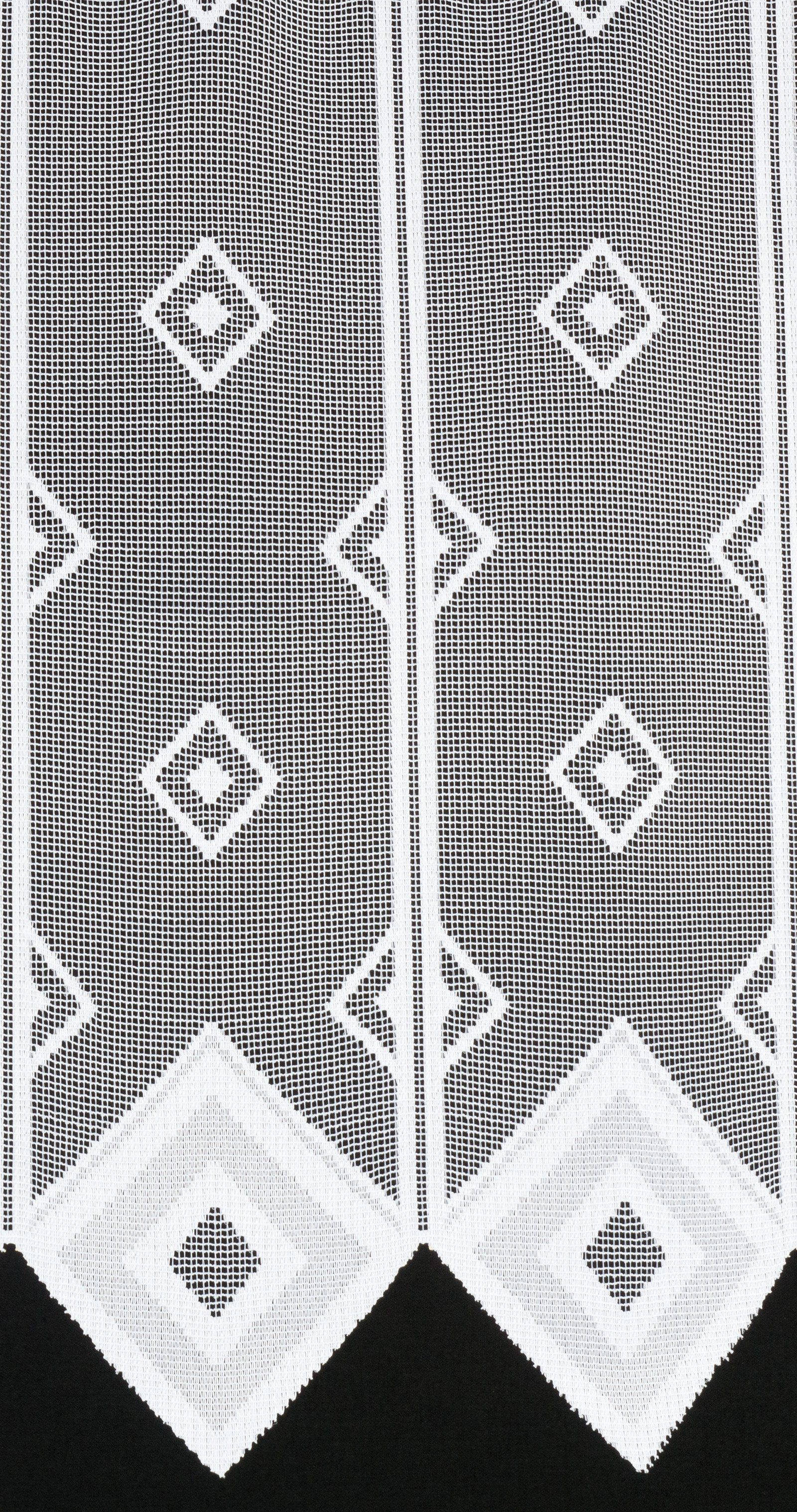 Gardinen Kranzusch Scheibengardine Quadrate (1 St), Stangendurchzug, transparent, Stablöcher,transparent,verschiedene Höhen, Breiten
