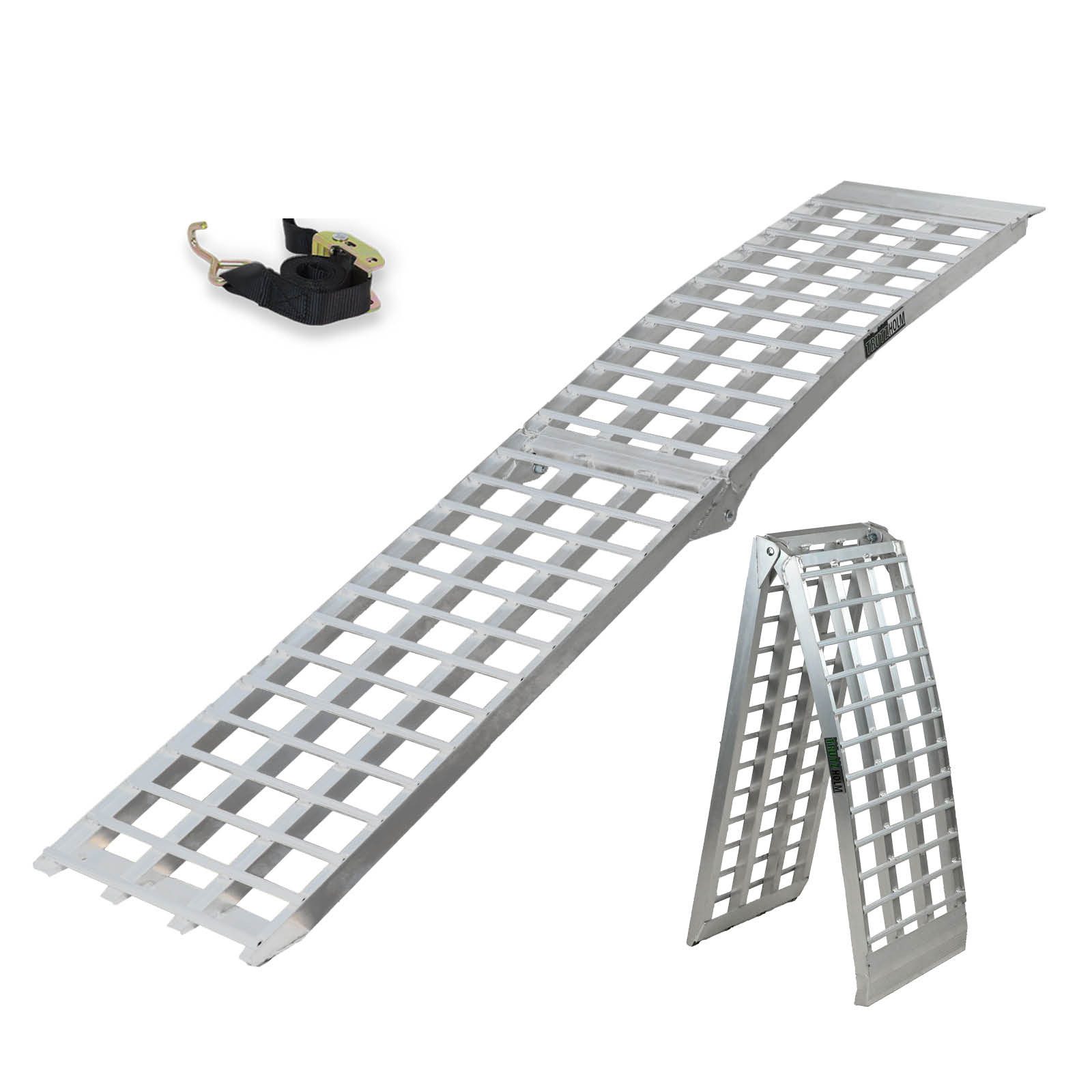 TRUTZHOLM Auffahrrampe klappbar Traglast 680 kg Aluminium Länge 230 cm Breite 43 cm (Stück, 1-St), Robuste Alukonstruktion, breite Lauffläche, rutschfest