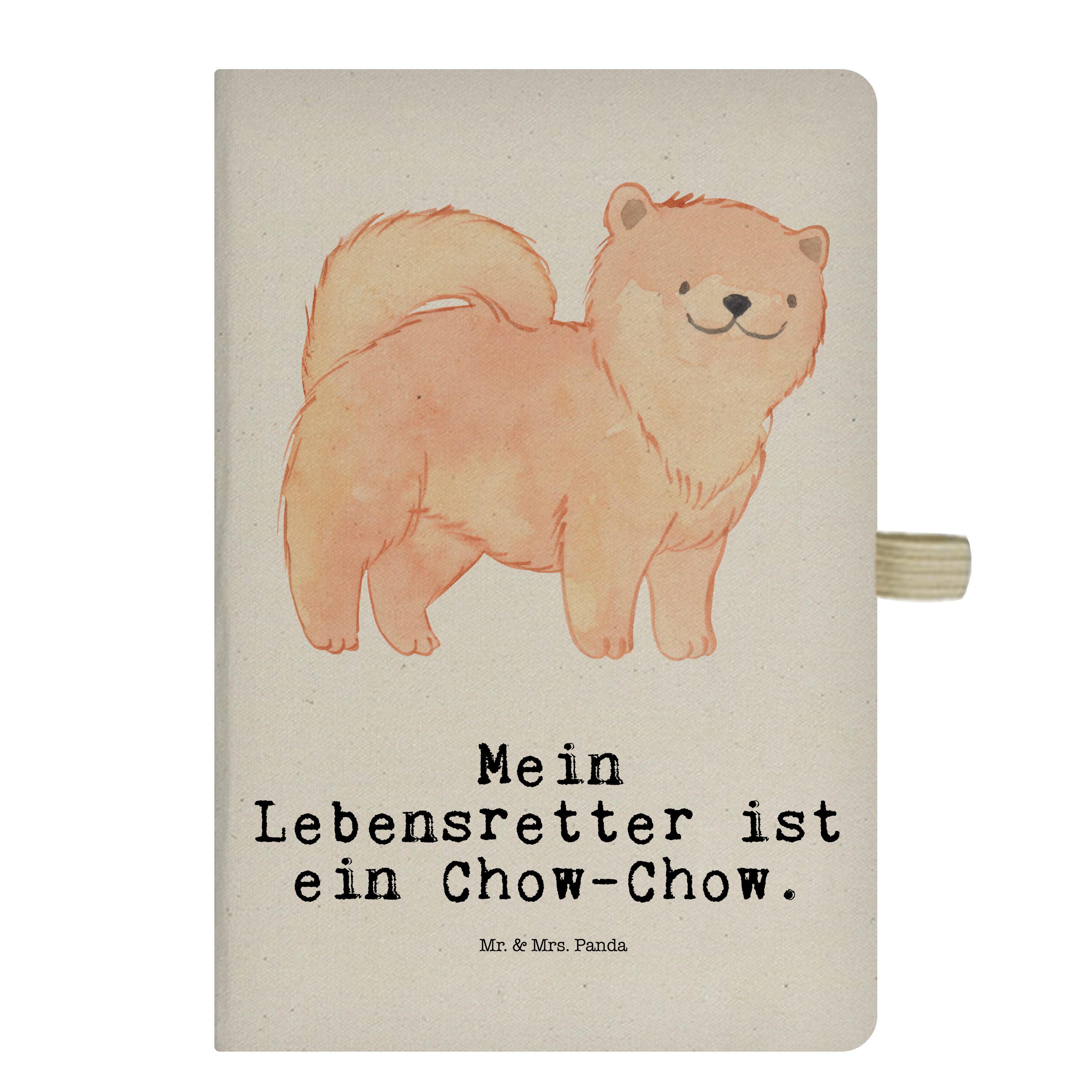 Mr. & Mrs. Panda Notizbuch Chow-Chow Lebensretter - Transparent - Geschenk, Skizzenbuch, Welpe, Mr. & Mrs. Panda