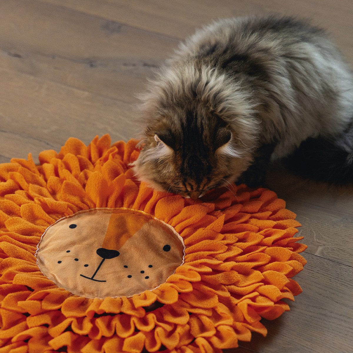 Beeztees Tierkuscheltier Katzenspielzeug Dschungel Schnüffelmatte Samba braun