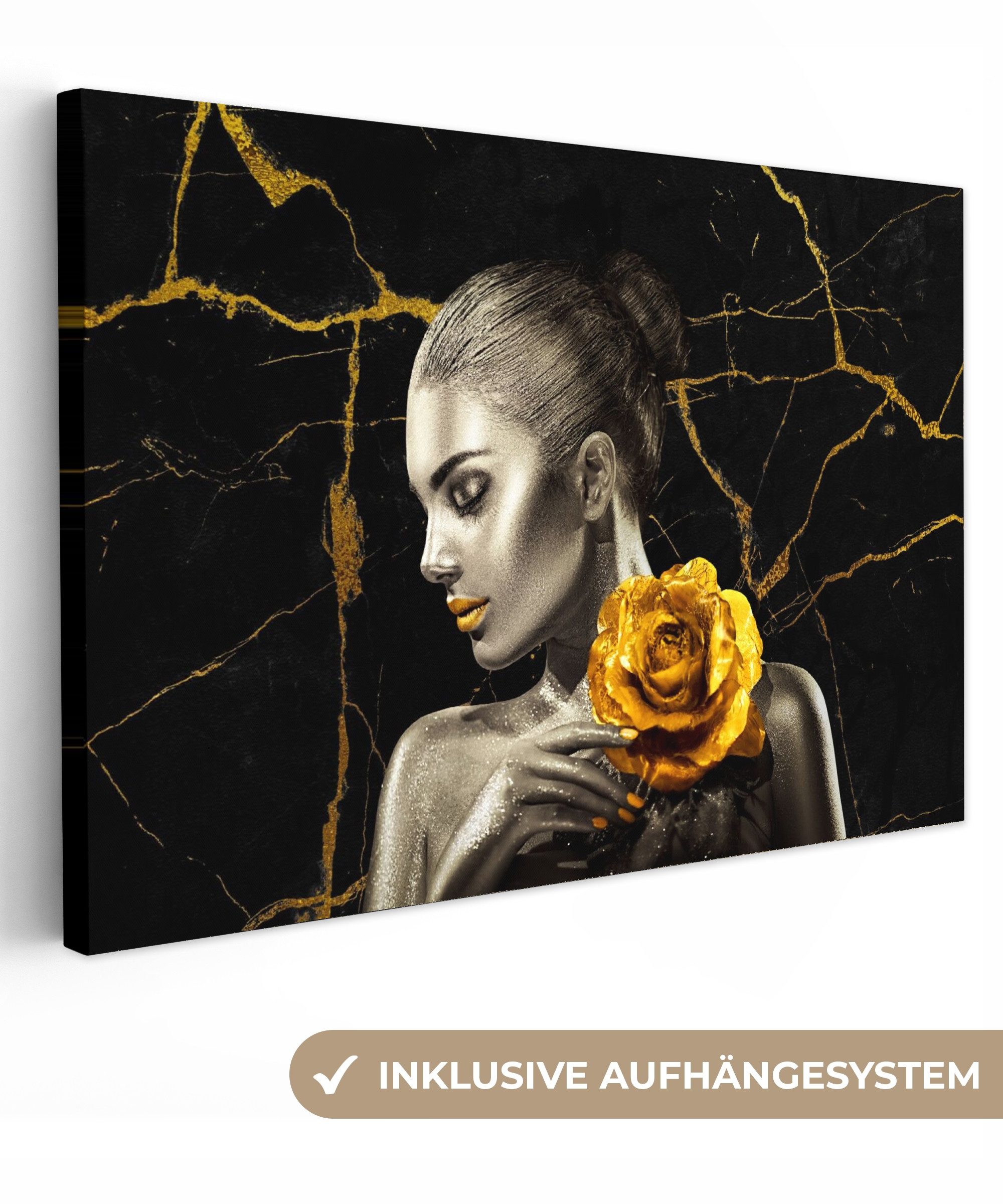 OneMillionCanvasses® Leinwandbild Frauen - Rosen - günstig online kaufen