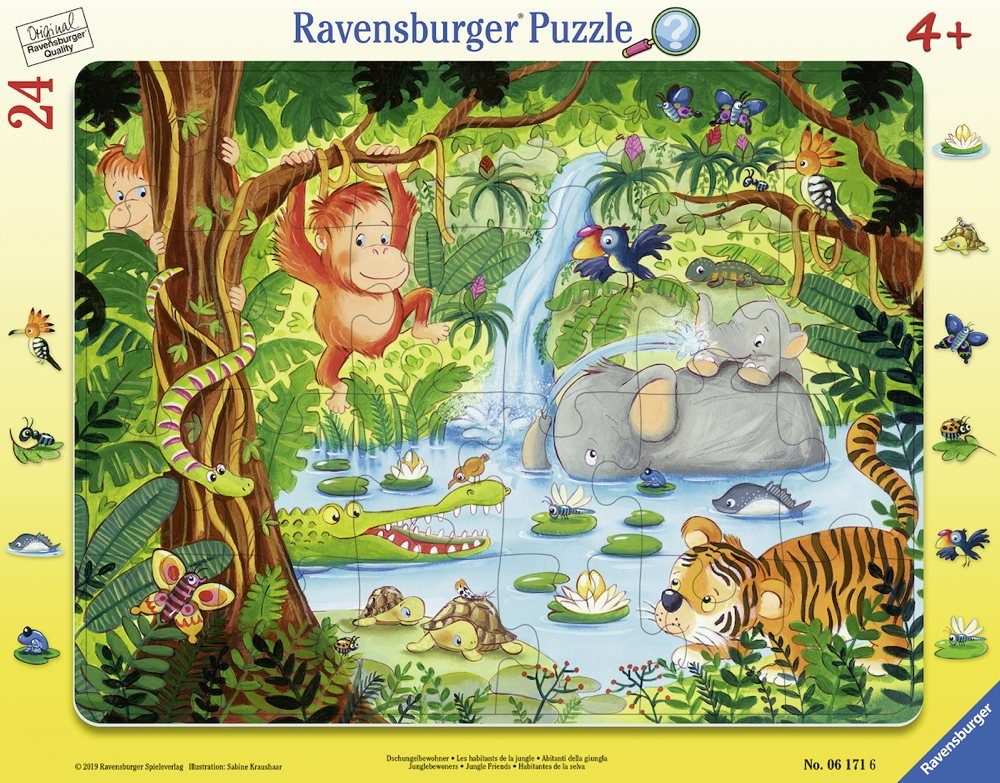Ravensburger Puzzle 24 Teile Kinder Rahmen Puzzle Dschungelbewohner 06171, günstig online kaufen