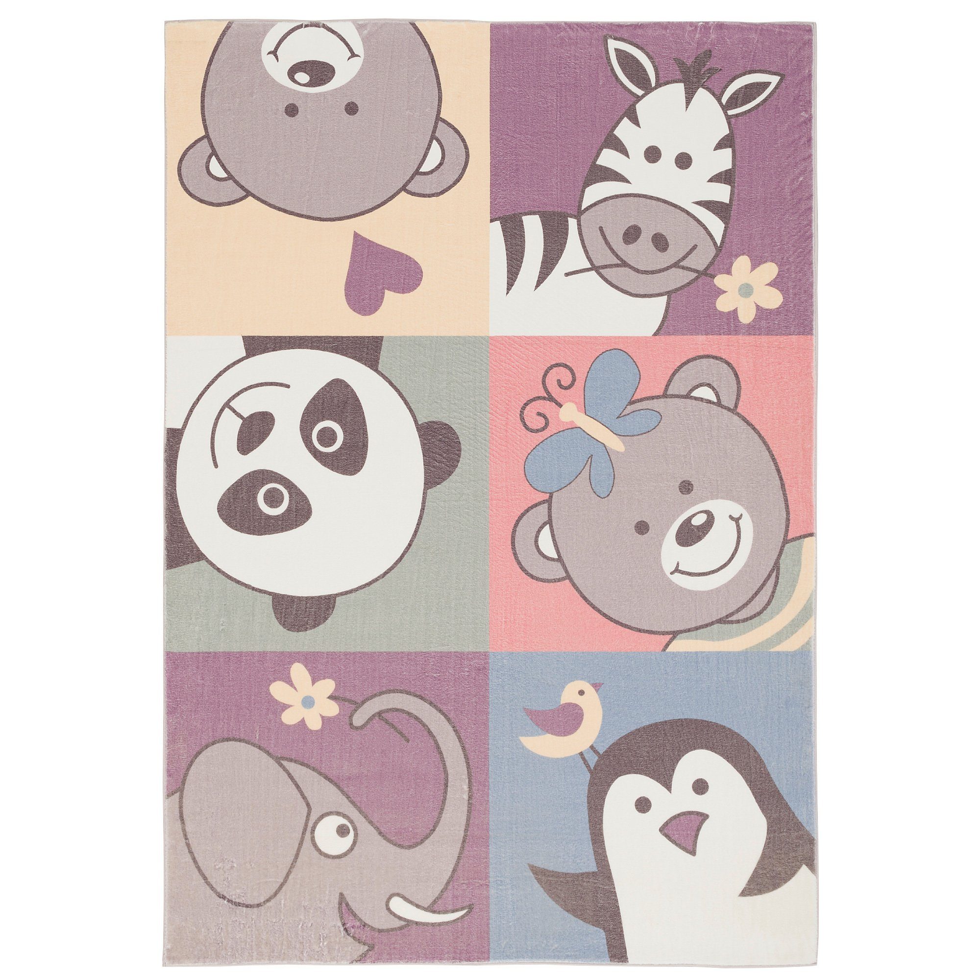Pergamon Kinderteppich Fellteppich Plush Kids Lustige Tiere, Rechteckig, Hö günstig online kaufen