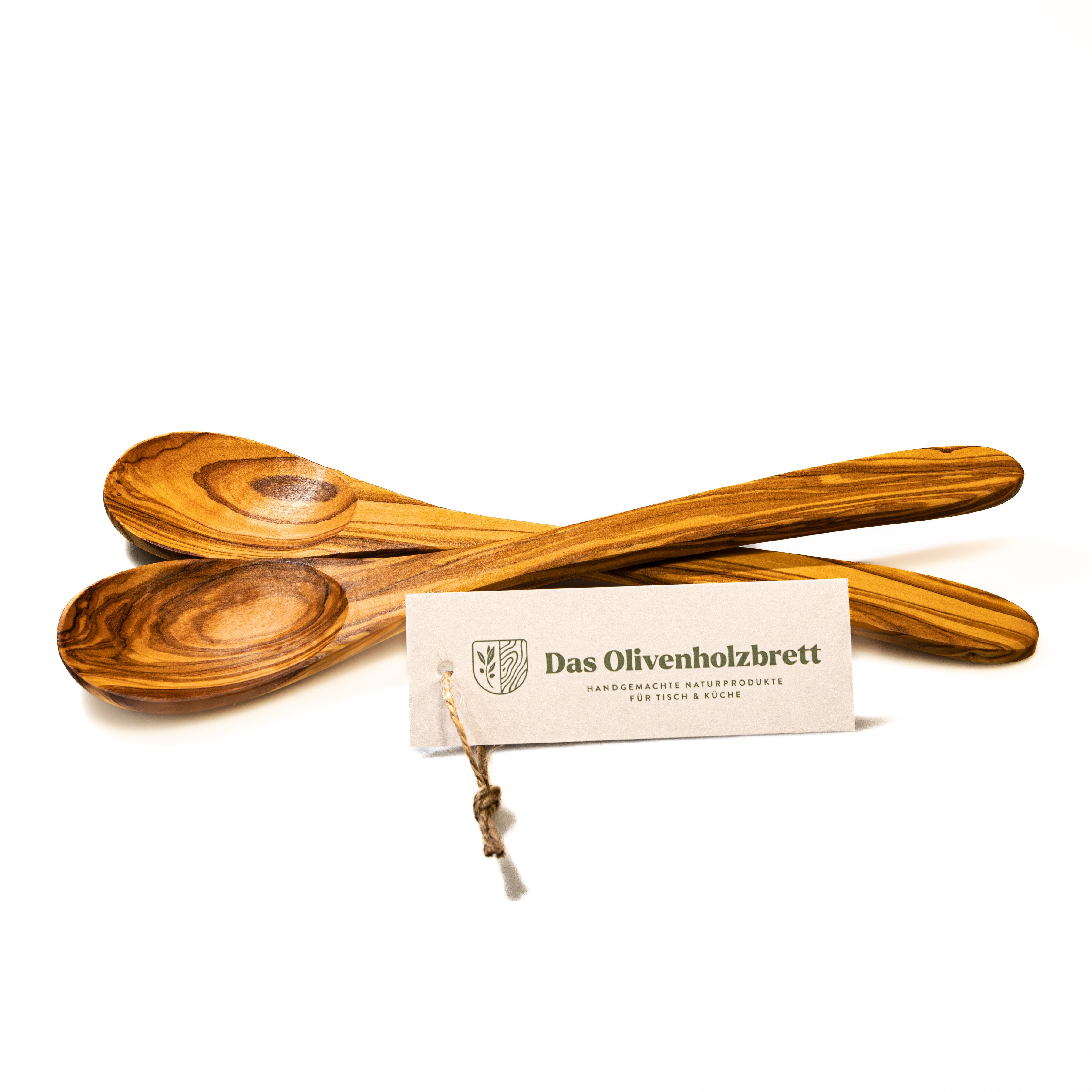 dasOlivenholzbrett Servierlöffel 2er Set Löffel aus Olivenholz