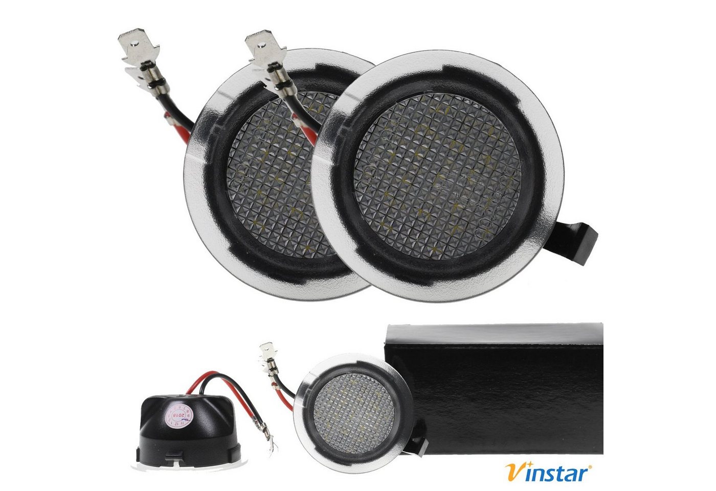 Vinstar KFZ-Ersatzleuchte LED Spiegel Umfeldbeleuchtung E-geprüft für FORD, FORD MONDEO V EDGE GALAXY S-MAX C-MAX EXPLORER