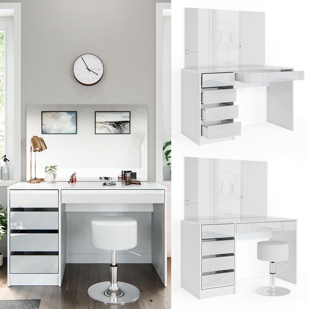 Vicco Schminktisch Sherry, Weiß, 120 cm günstig online kaufen