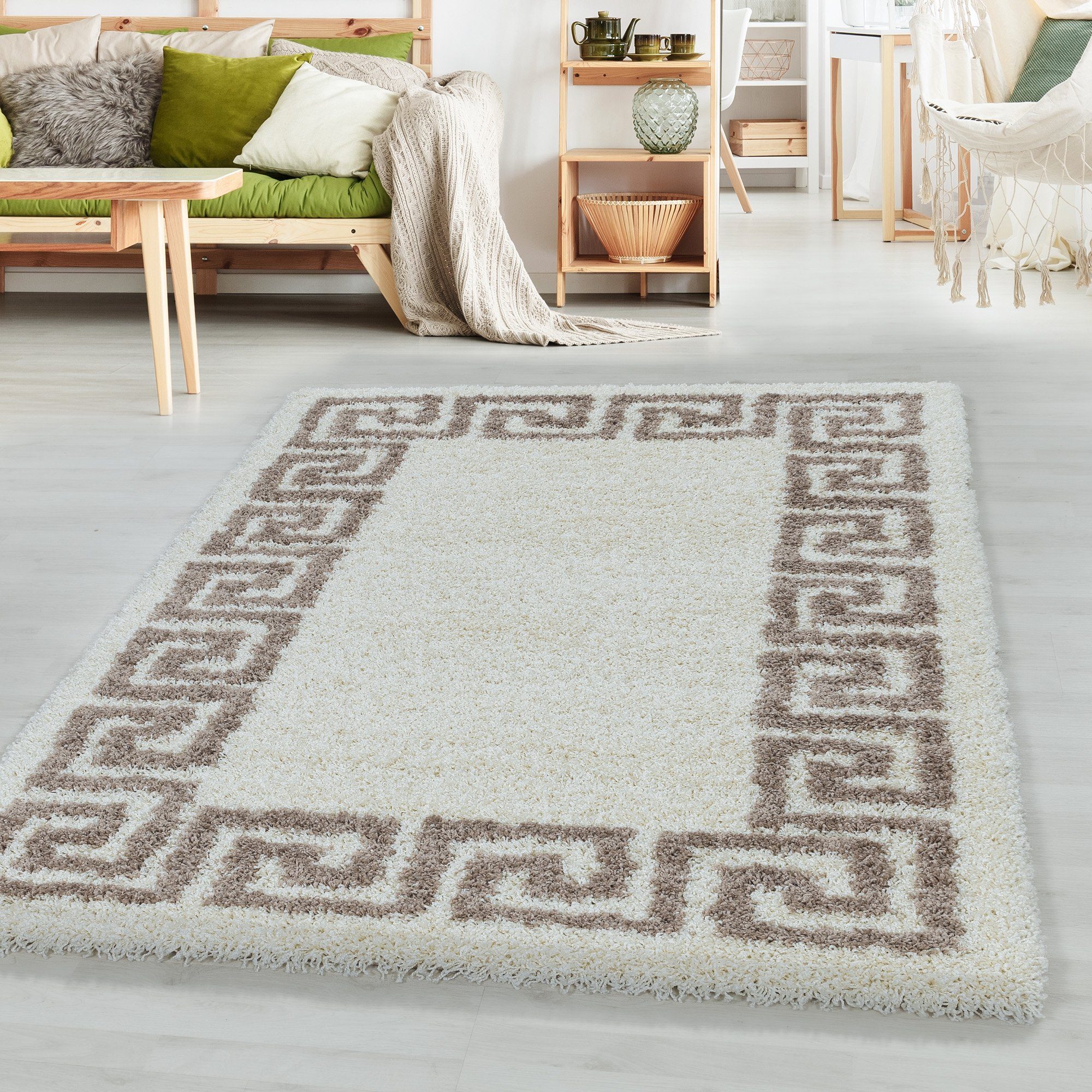 SIMPEX24 Teppich Mäander Design, Läufer, Höhe: günstig online kaufen