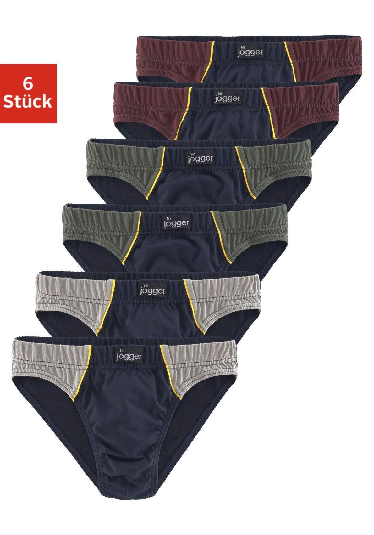 le jogger® Slip (Packung, 6-St) mit kontrastfarbenen Highlights günstig online kaufen