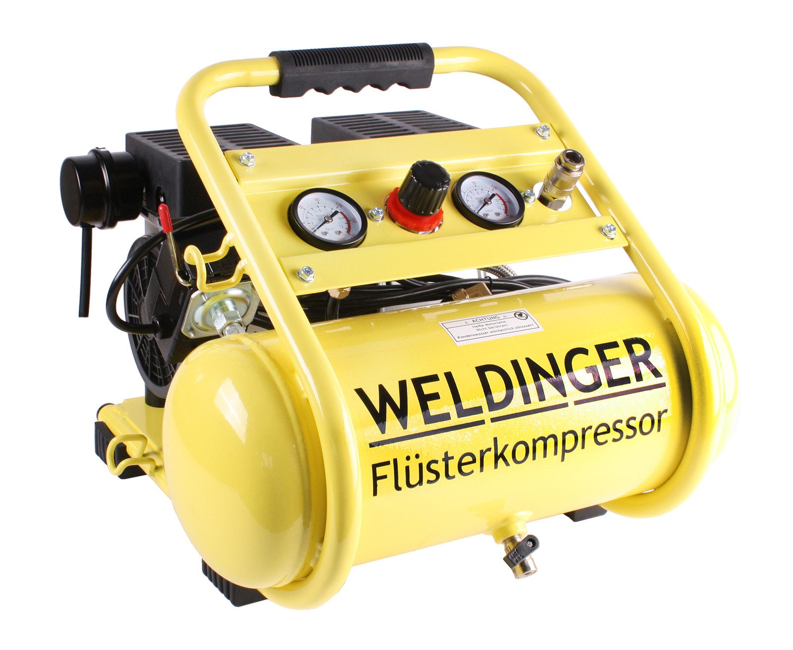WELDINGER Kompressor FK95 compact Flüsterkompressor 750W innenbeschichteter Tank, 750 W, max. 9 bar